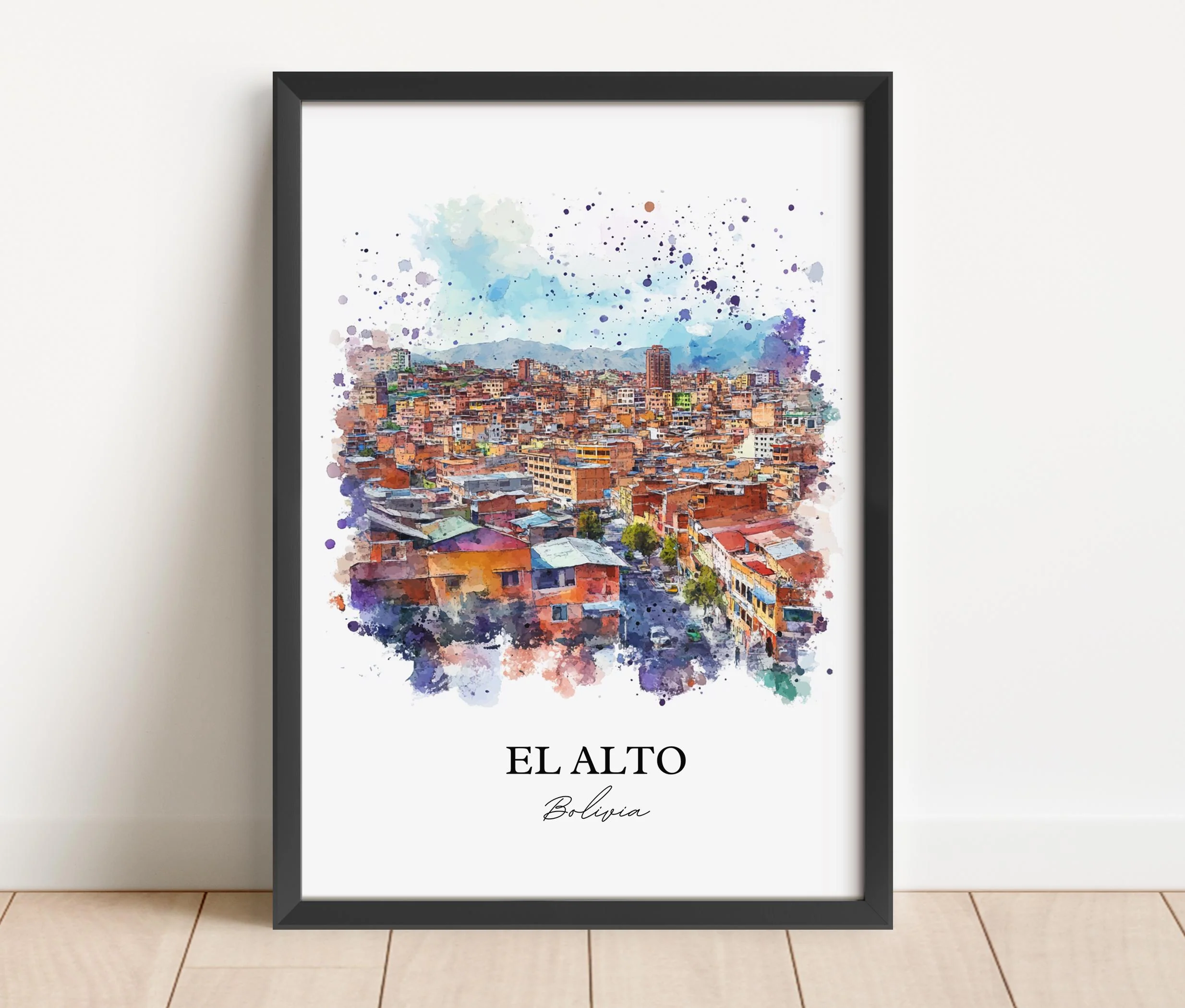 El Alto, Bolivia – Watercolor Art Print - Image 4