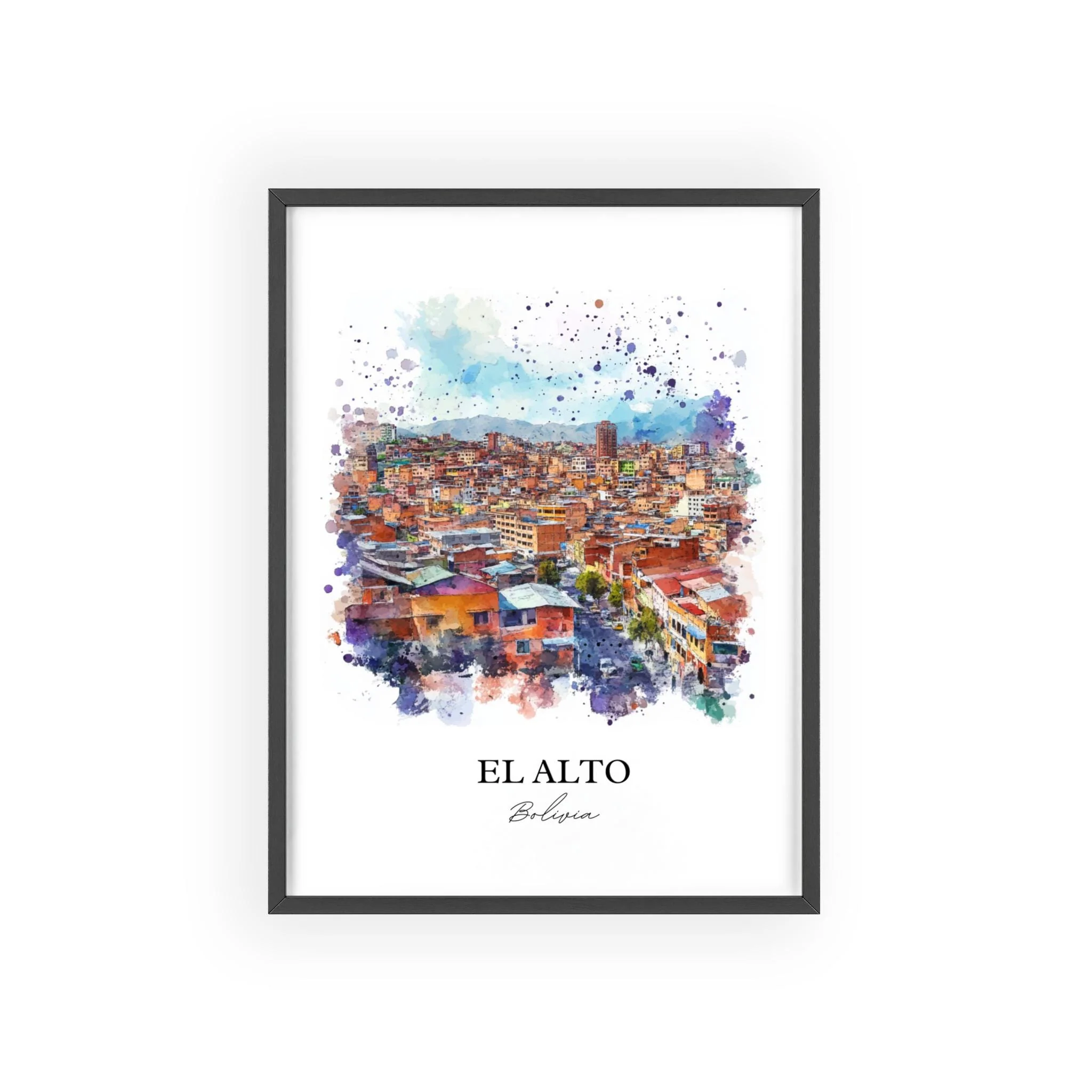 El Alto, Bolivia – Watercolor Art Print - Image 7
