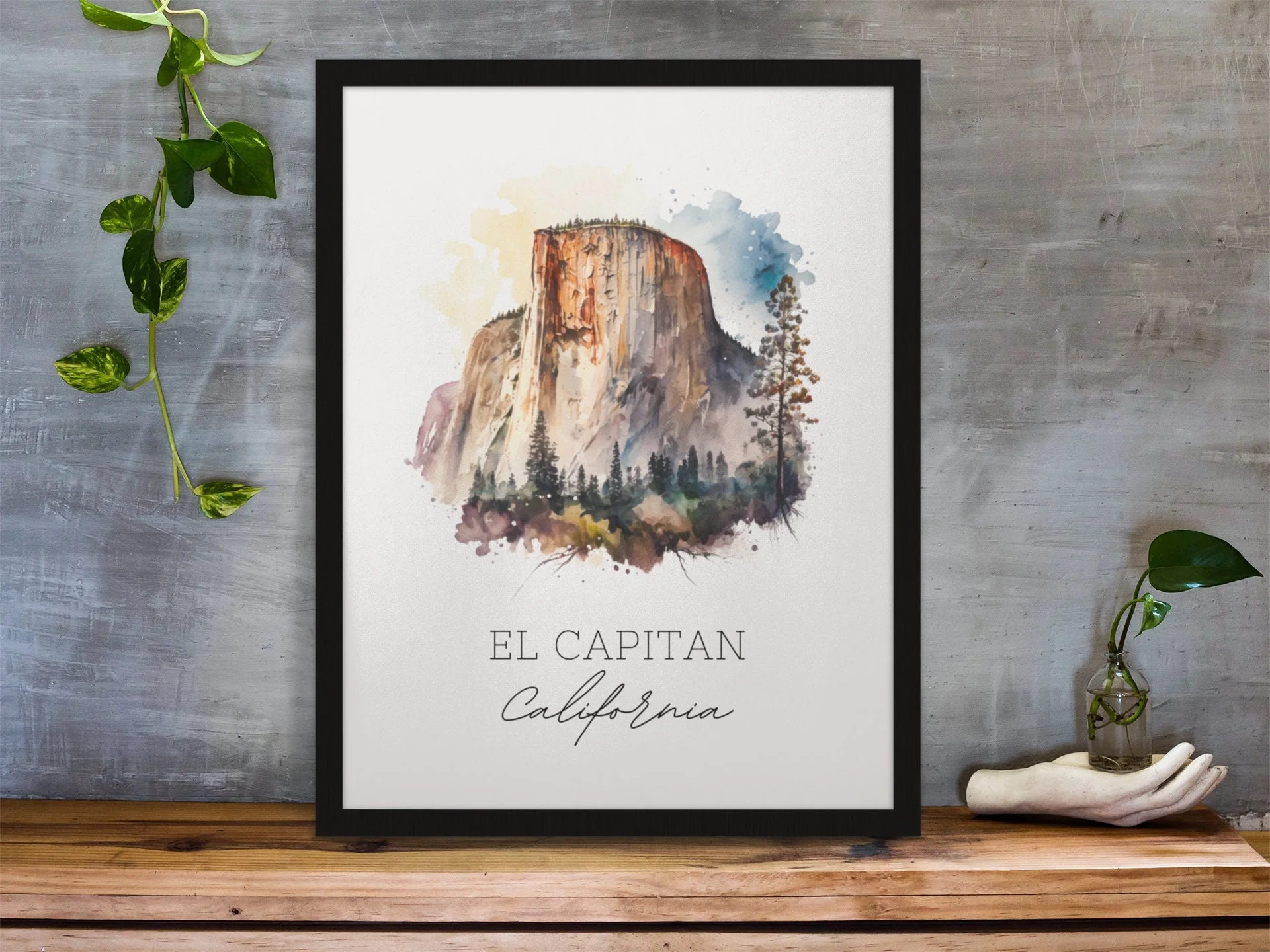 El Capitan, California – Watercolor Art Print