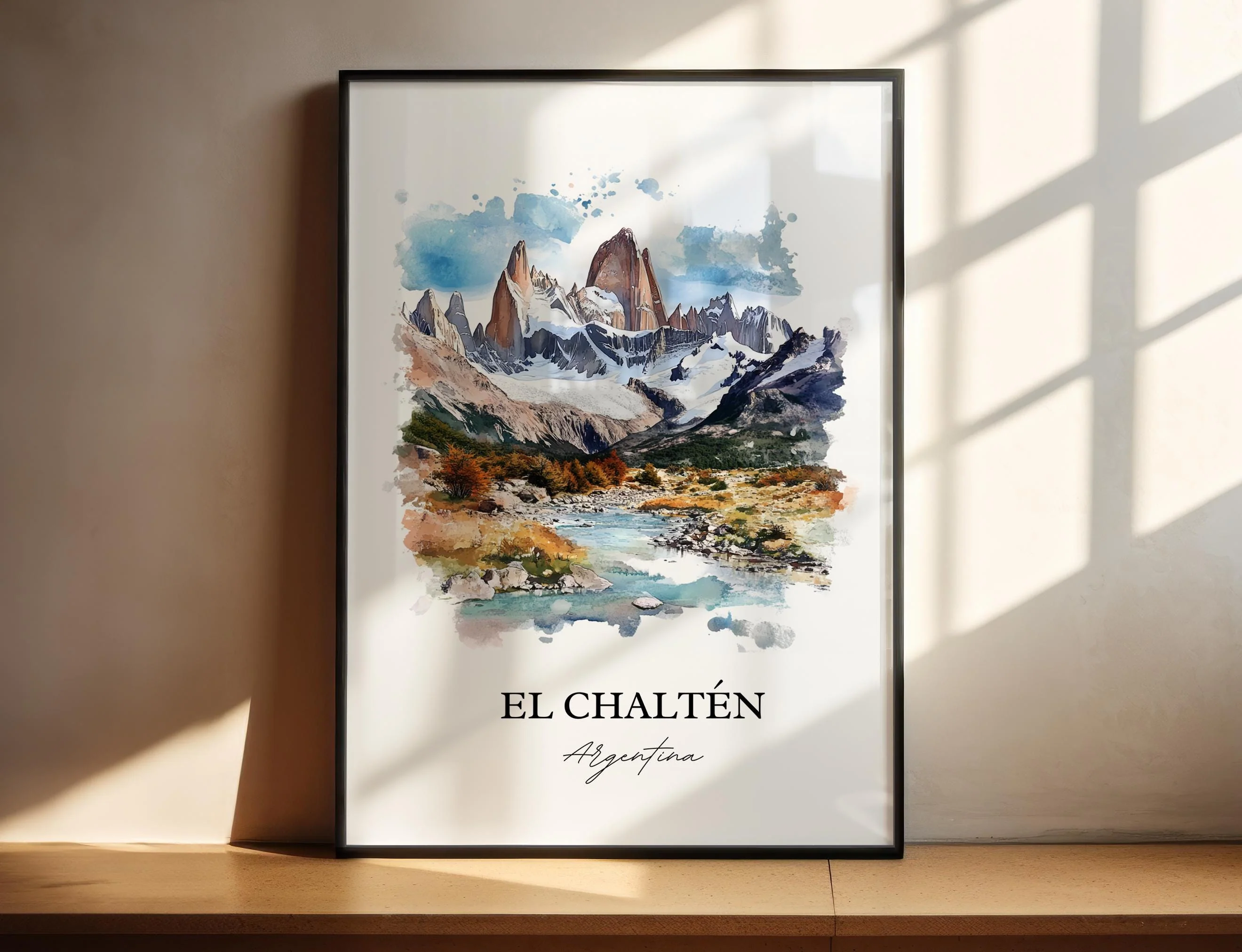 El Chaltén, Argentina – Watercolor Art Print