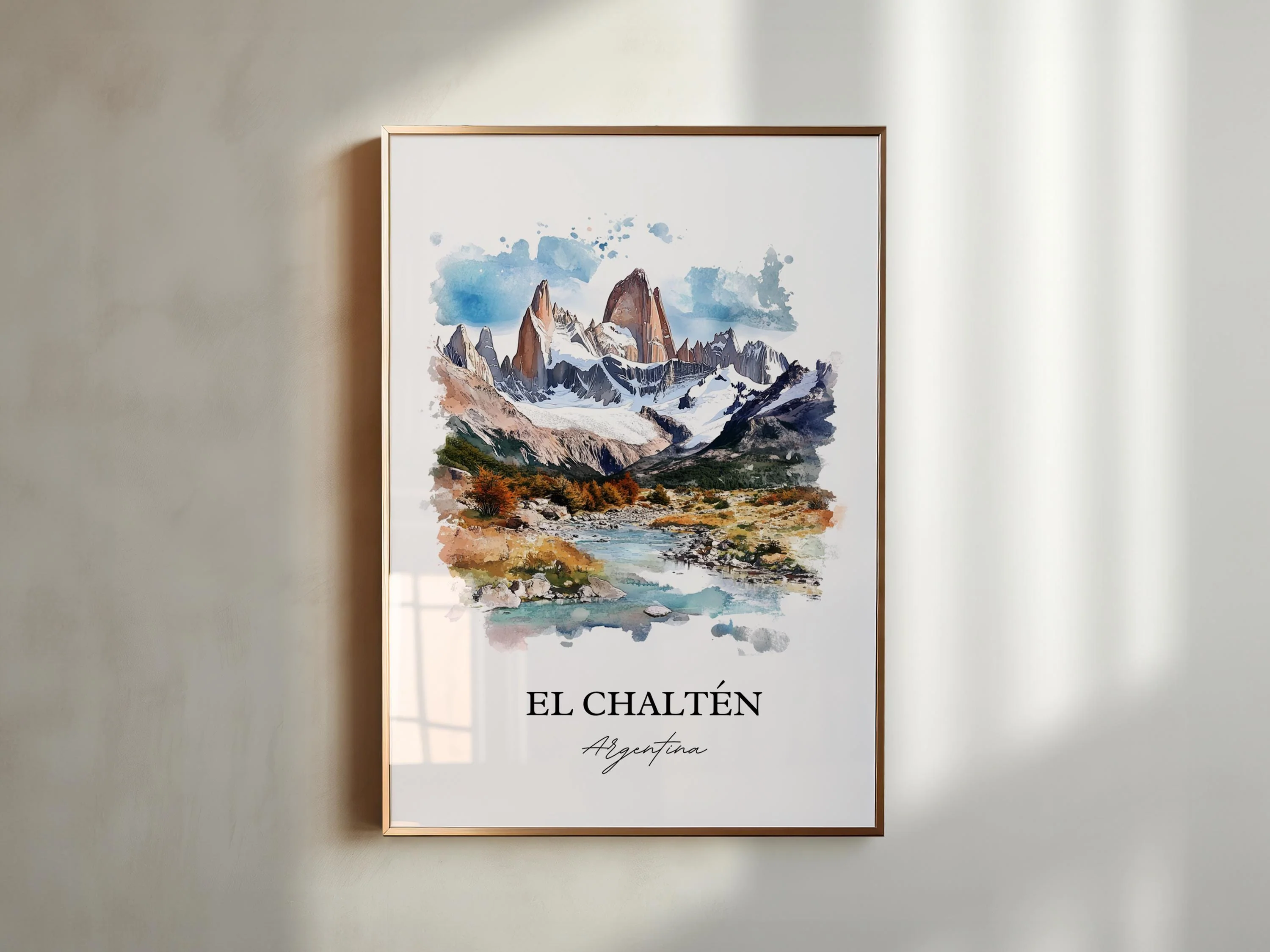 El Chaltén, Argentina – Watercolor Art Print - Image 4
