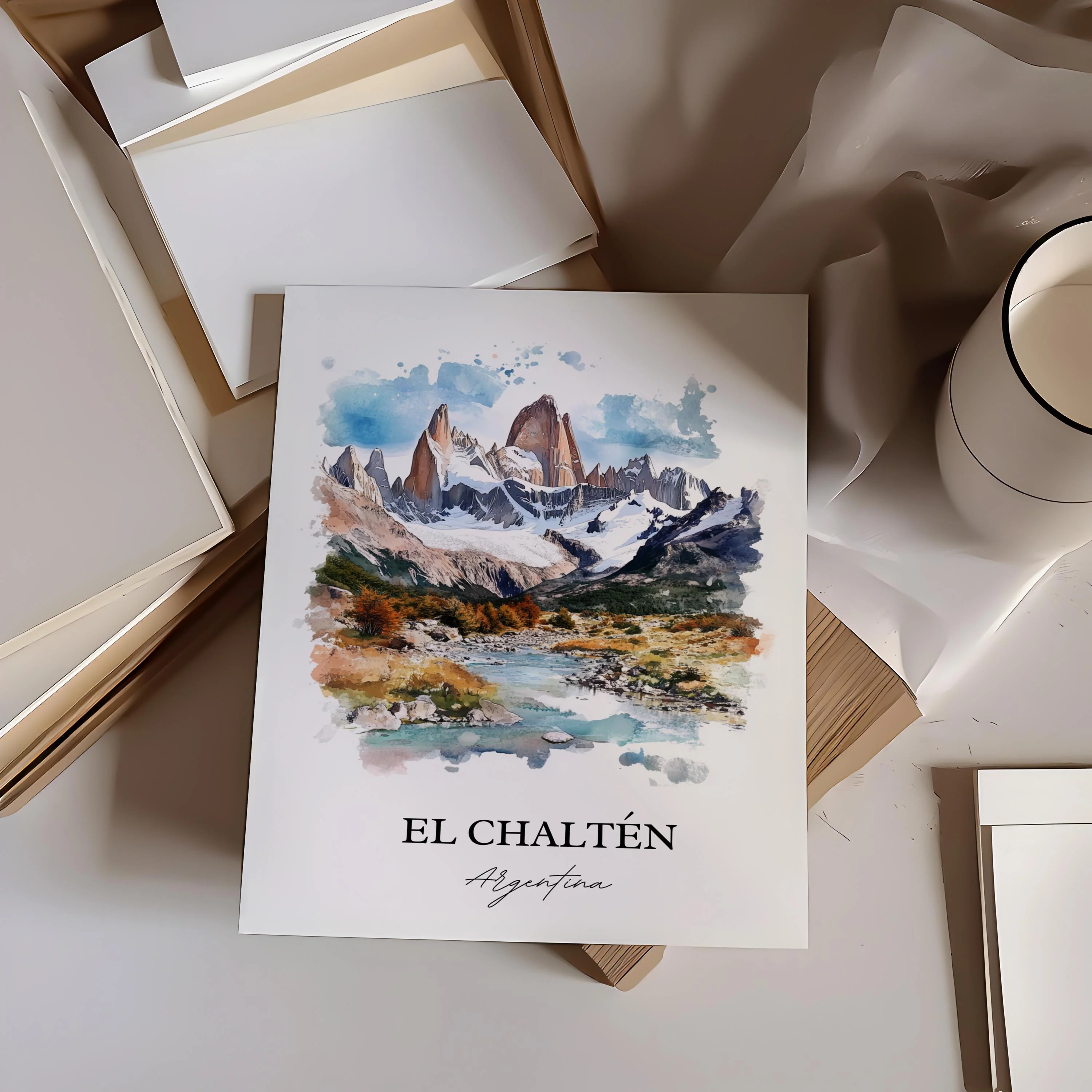 El Chaltén, Argentina – Watercolor Art Print - Image 6