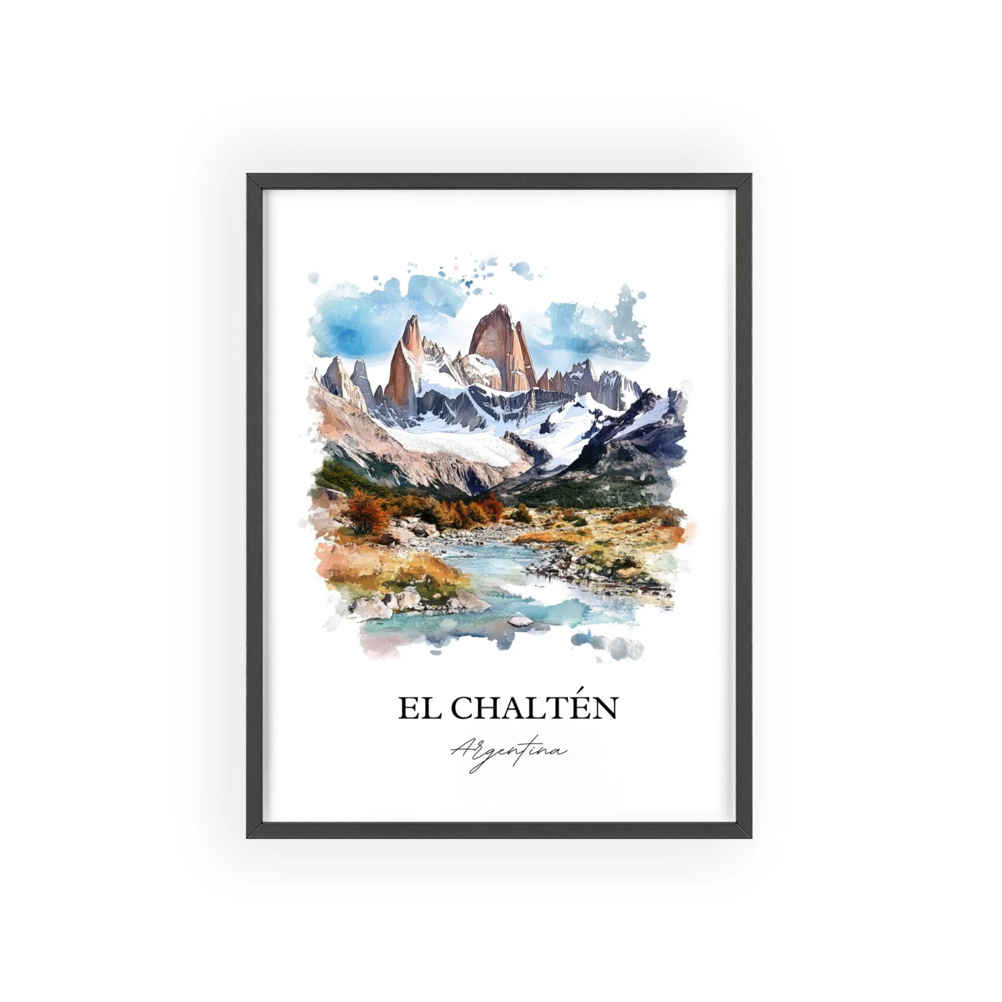 El Chaltén, Argentina – Watercolor Art Print - Image 7