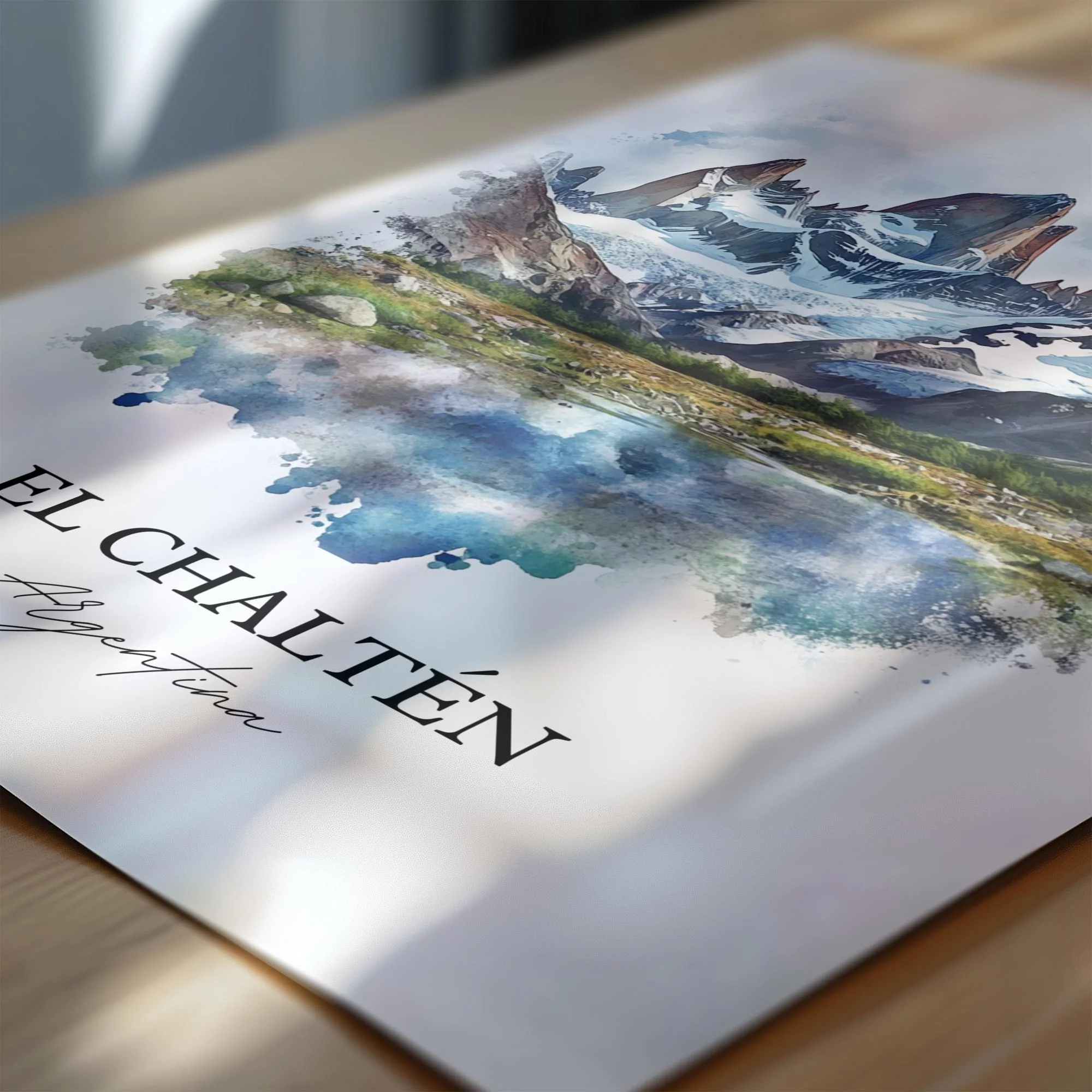 El Chaltén, Argentina – Watercolor Art Print - Image 2