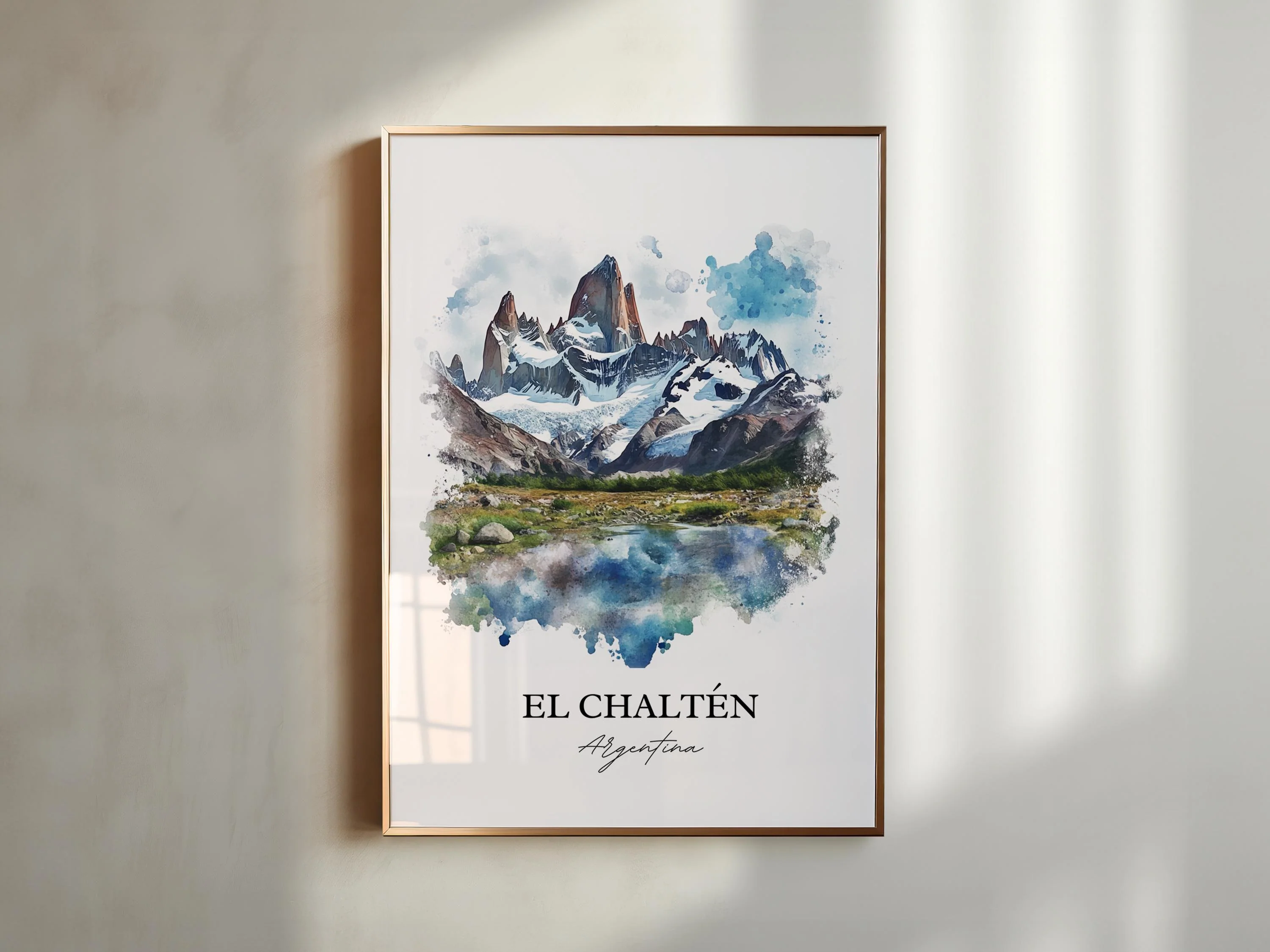 El Chaltén, Argentina – Watercolor Art Print - Image 3