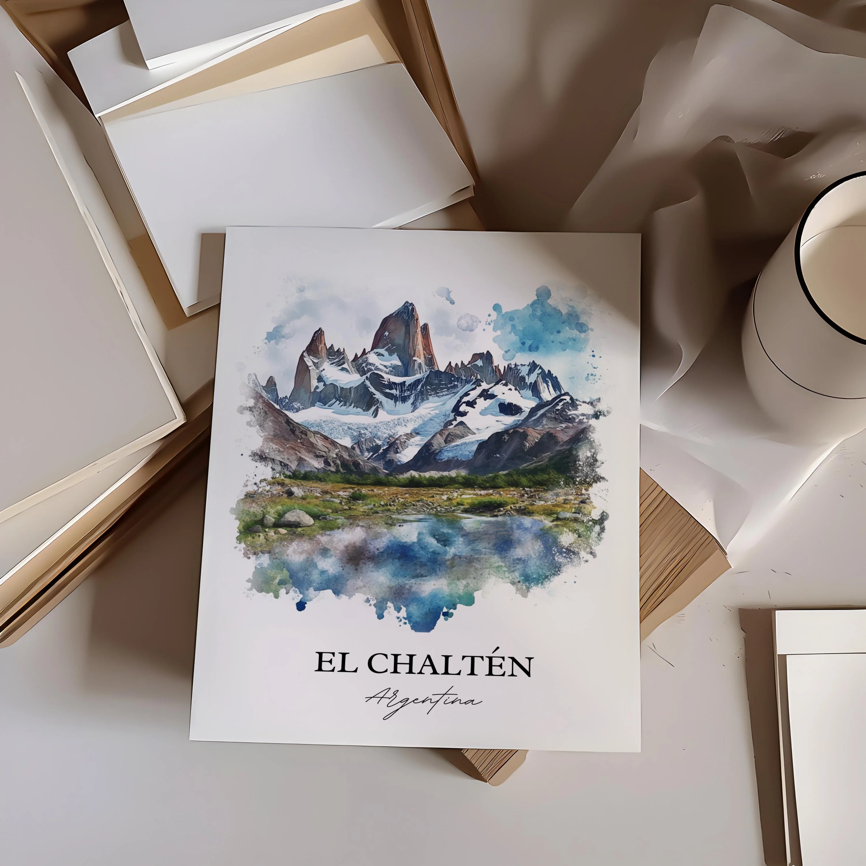 El Chaltén, Argentina – Watercolor Art Print - Image 6