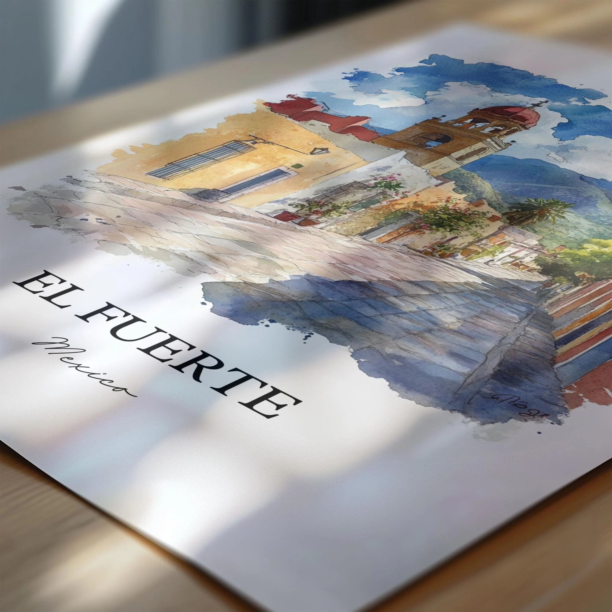 El Fuerte, Mexico – Watercolor Art Print - Image 2