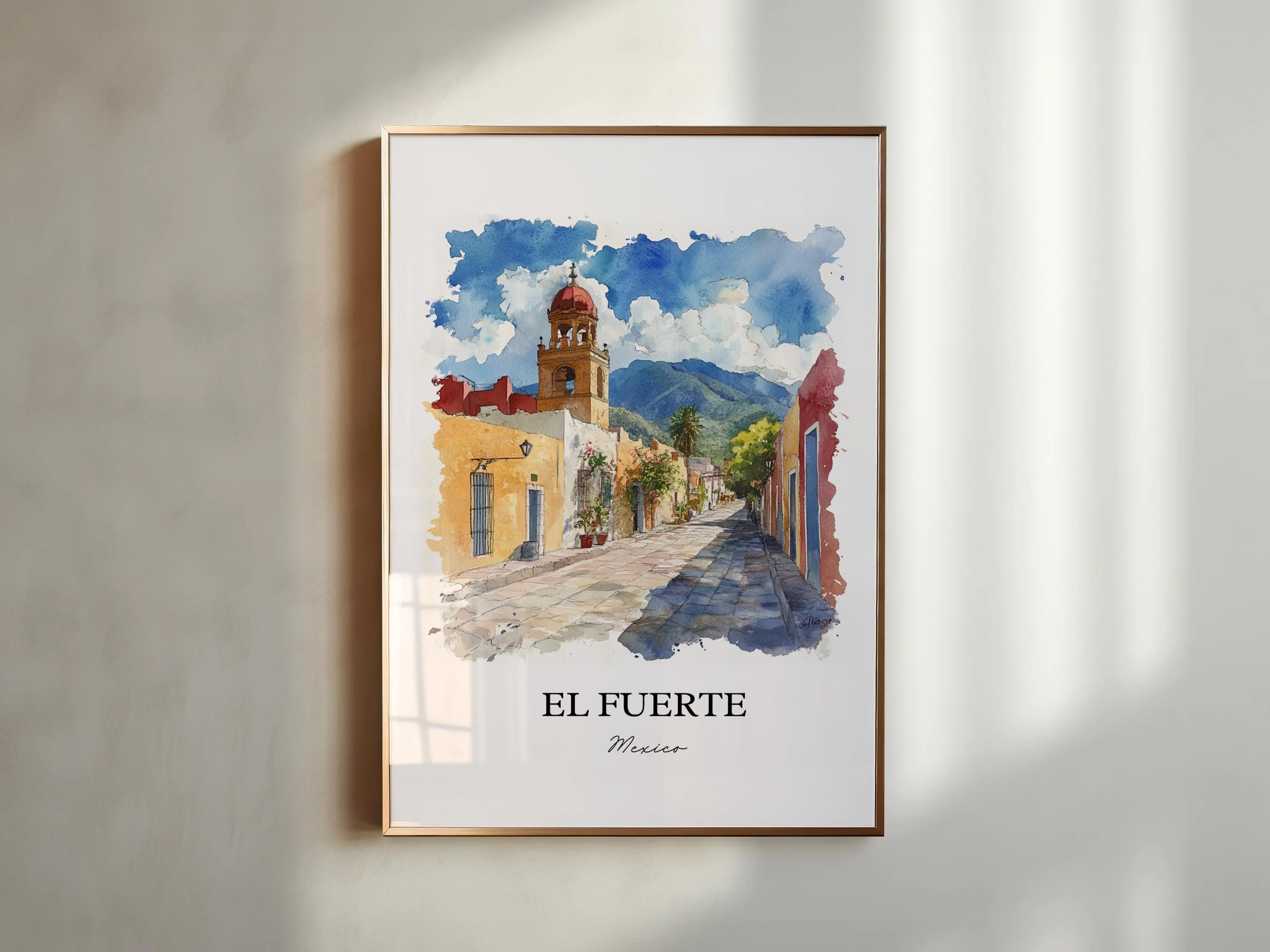 El Fuerte, Mexico – Watercolor Art Print - Image 3
