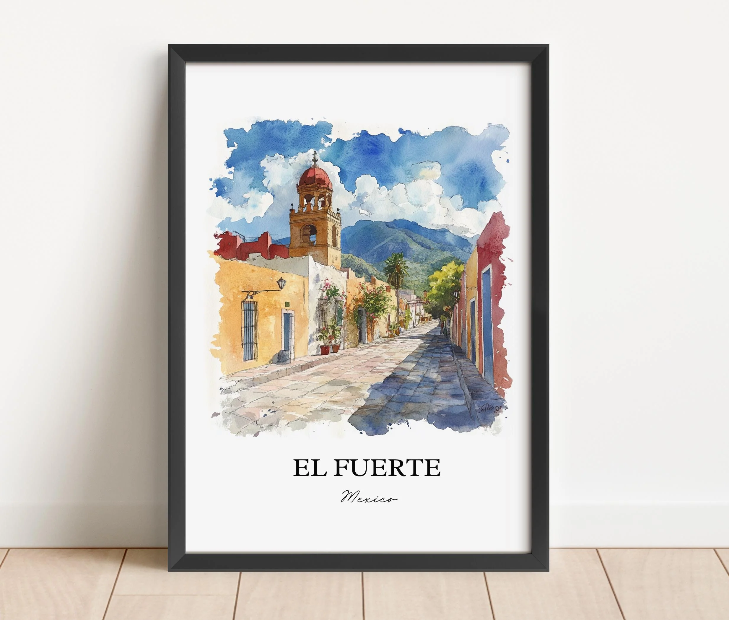 El Fuerte, Mexico – Watercolor Art Print - Image 4