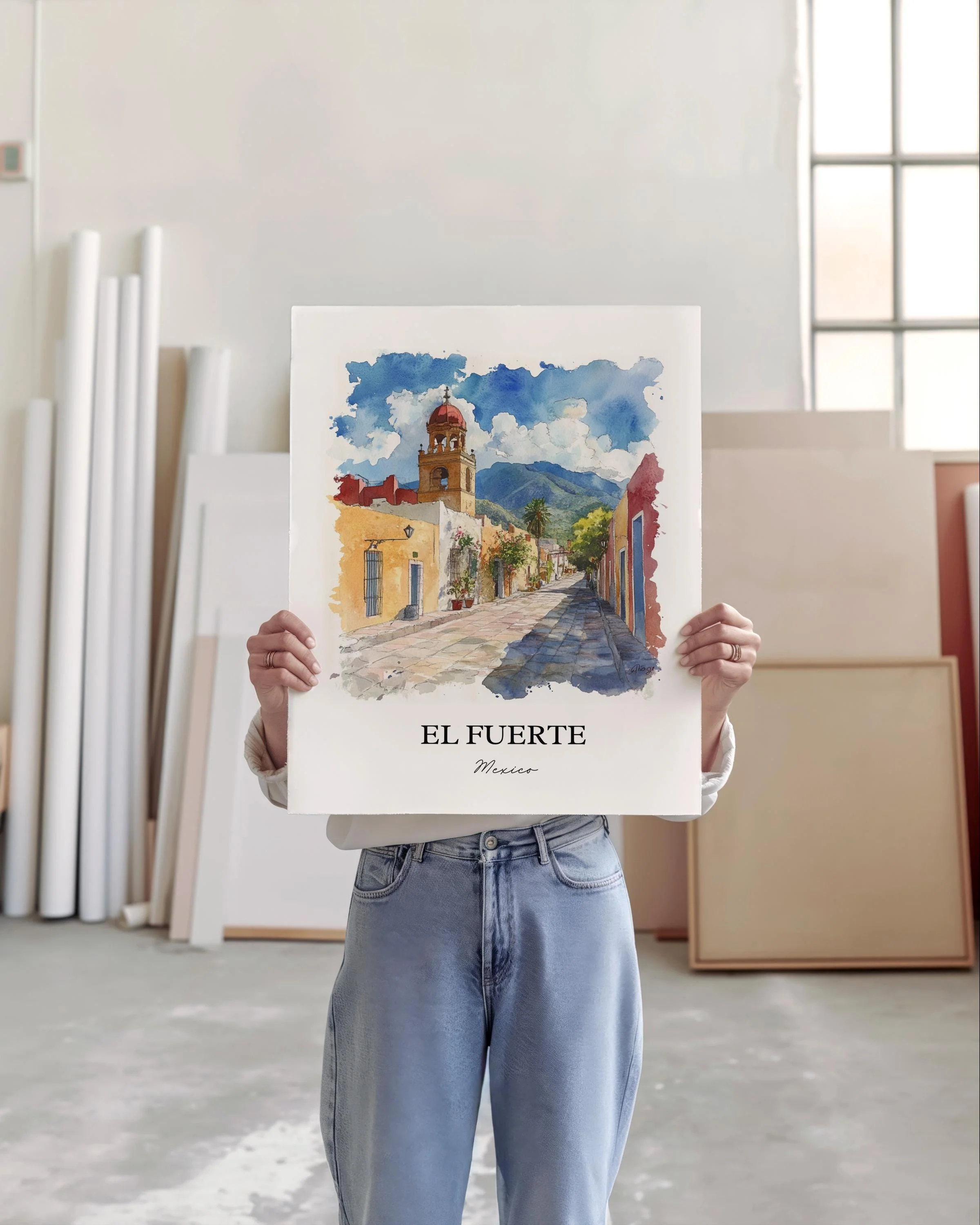 El Fuerte, Mexico – Watercolor Art Print - Image 5