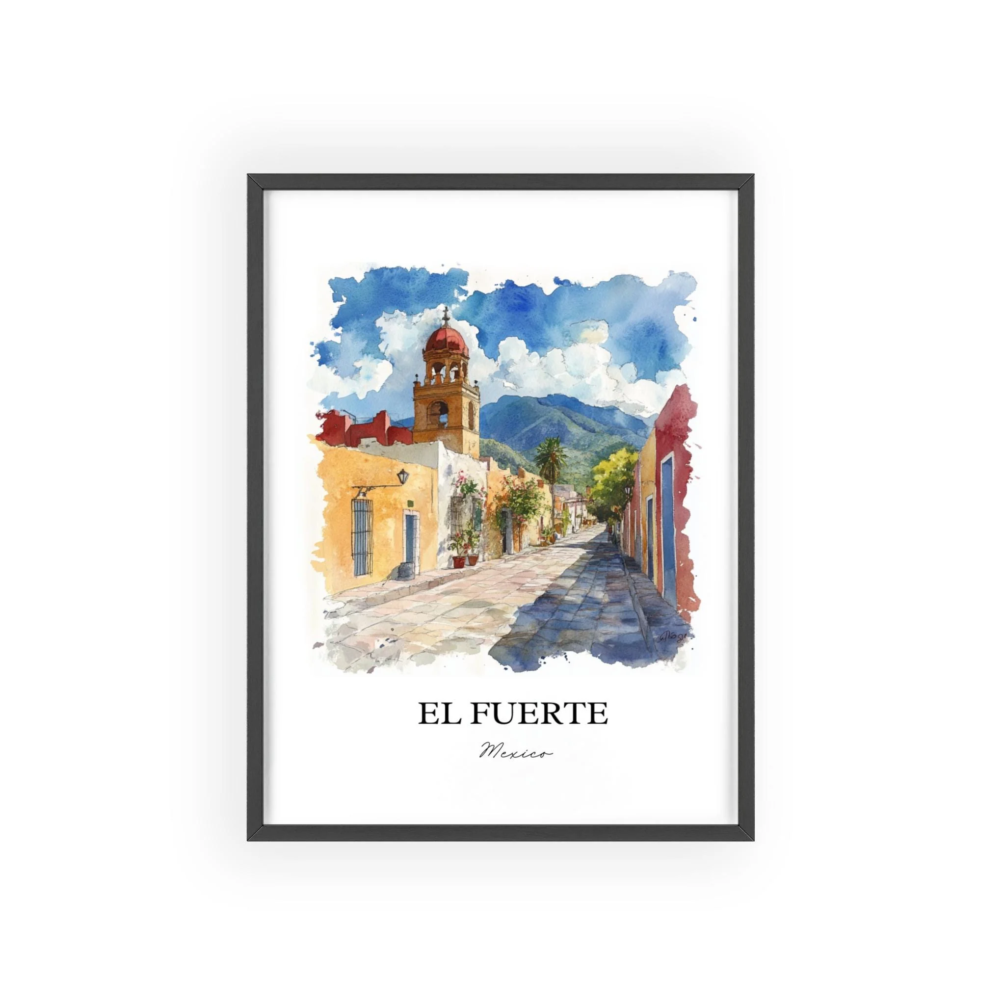 El Fuerte, Mexico – Watercolor Art Print - Image 7