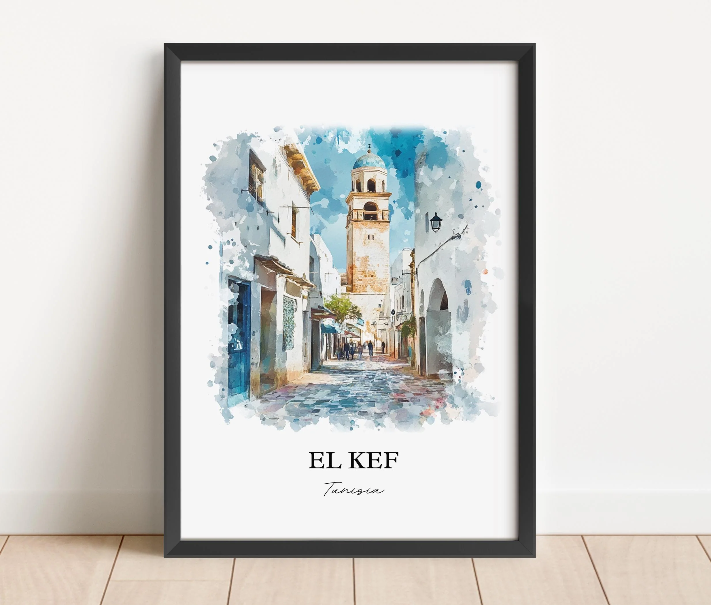 El Kef, Tunisia – Watercolor Art Print - Image 6