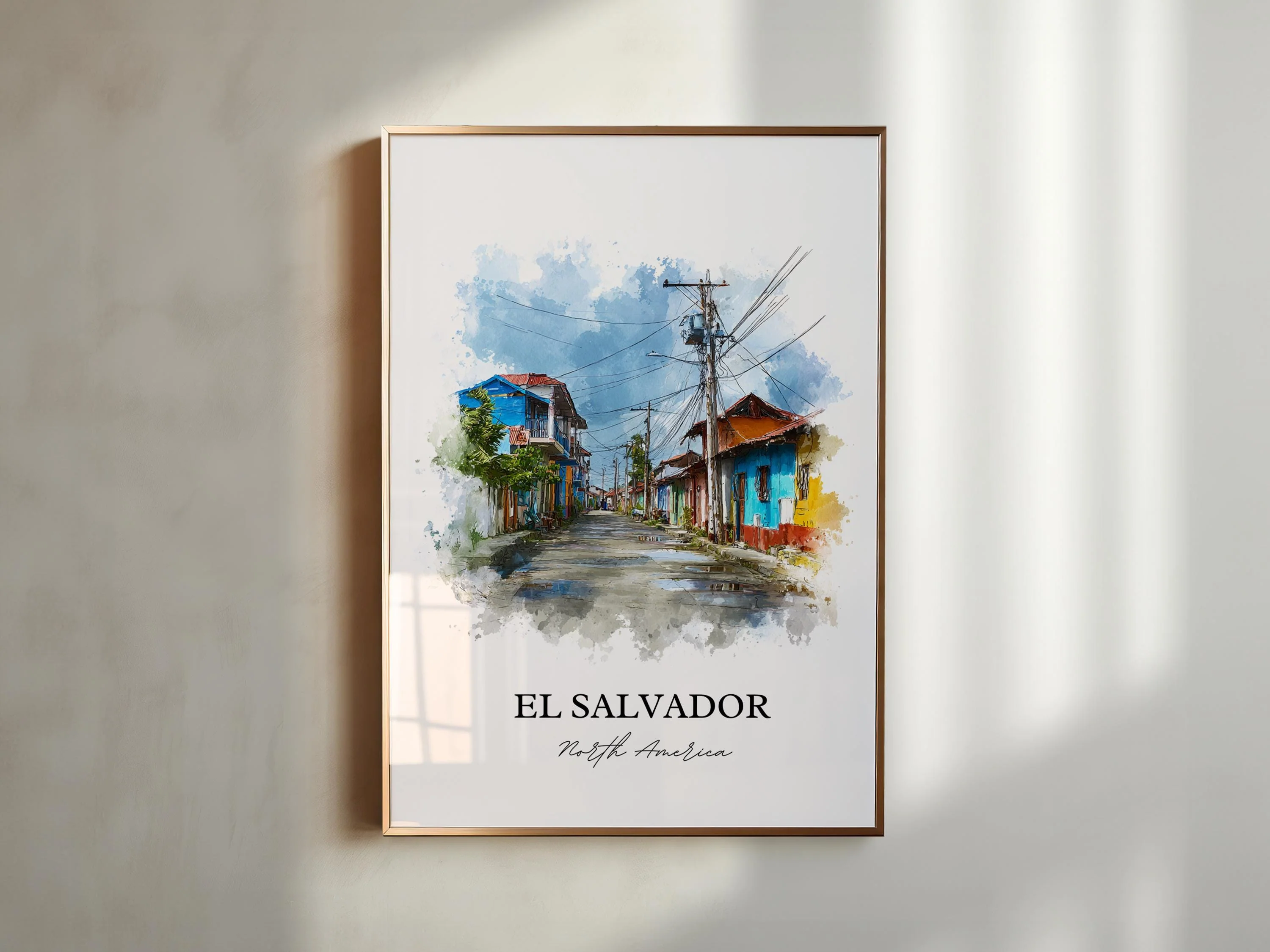 El Salvador, Central America – Watercolor Art Print - Image 3