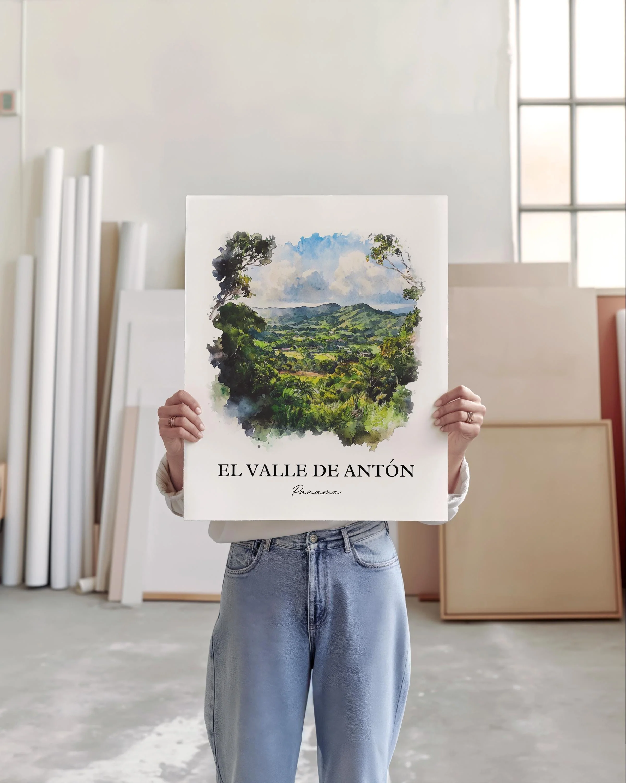 El Valle de Antón, Panama – Watercolor Art Print - Image 3