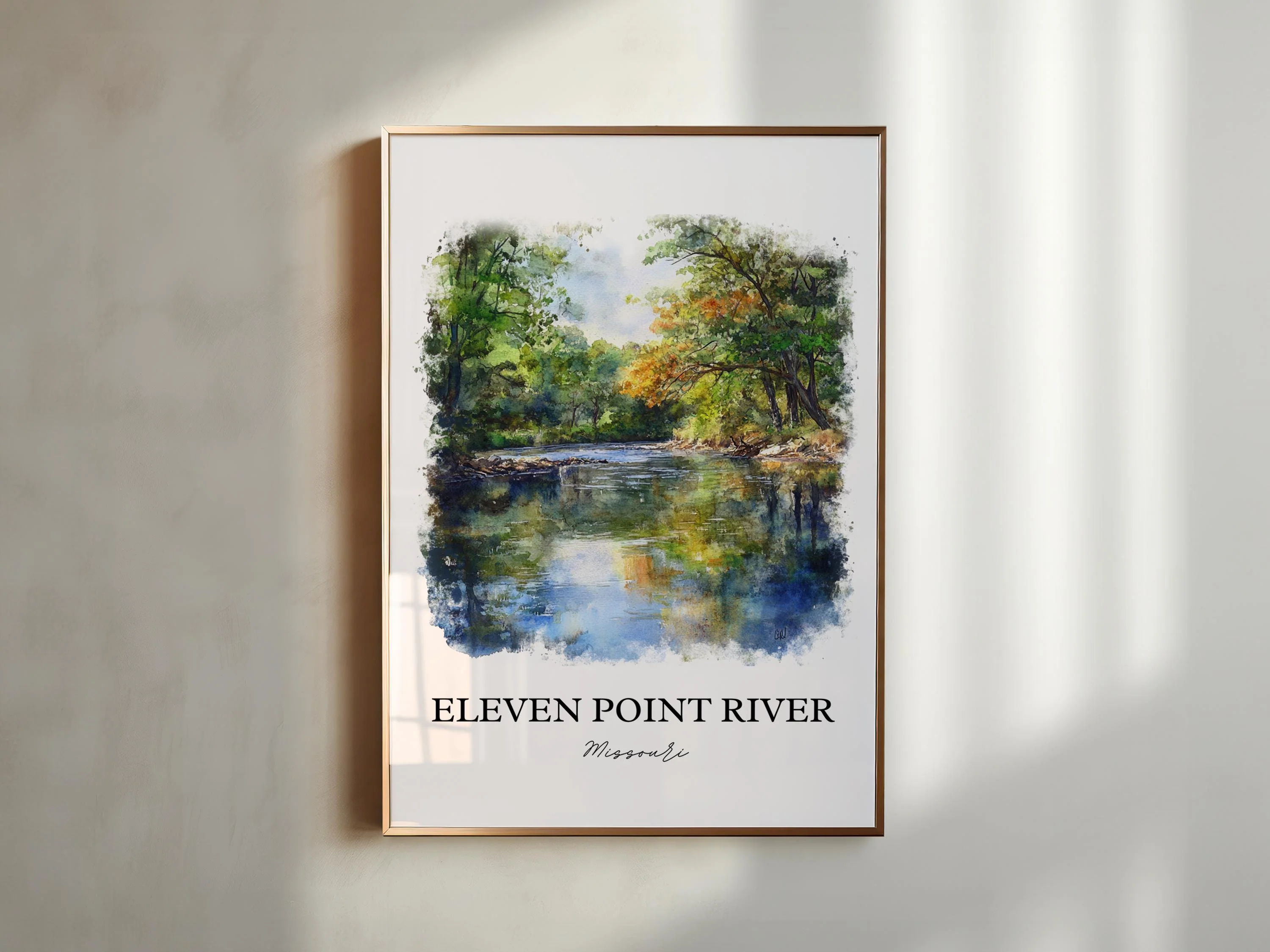 Eleven Point River, USA – Watercolor Art Print - Image 3