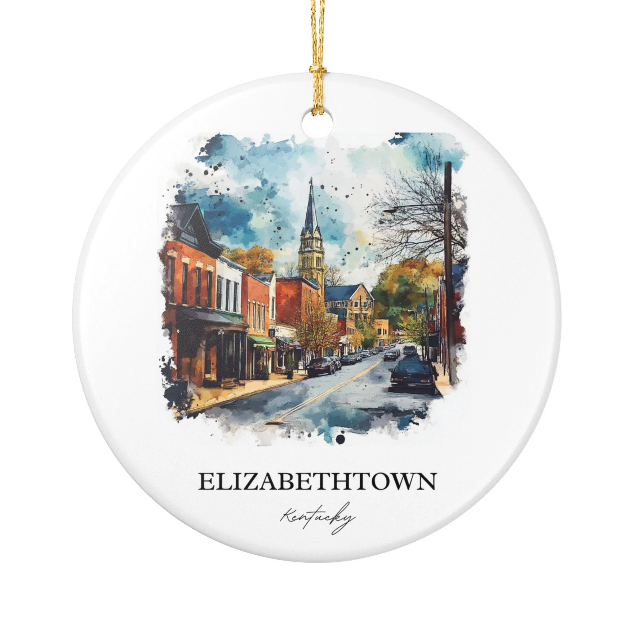 Elizabethtown KY Ornament: Unique Elizabethtown Souvenir, Elizabethtown KY Xmas Decor, and Authentic Kentucky Gift - Image 2