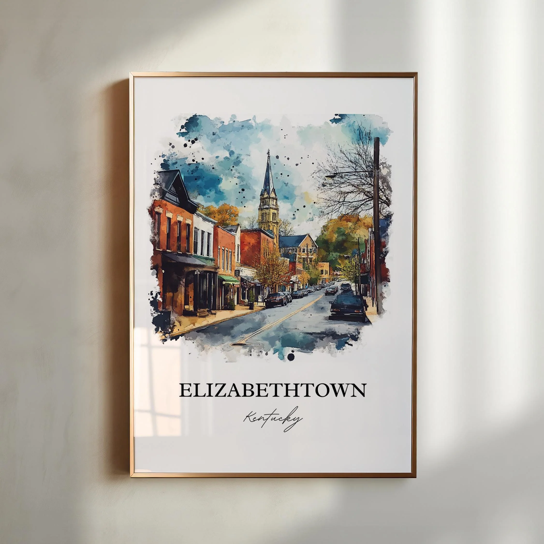 Elizabethtown, Kentucky, Kentucky – Watercolor Art Print