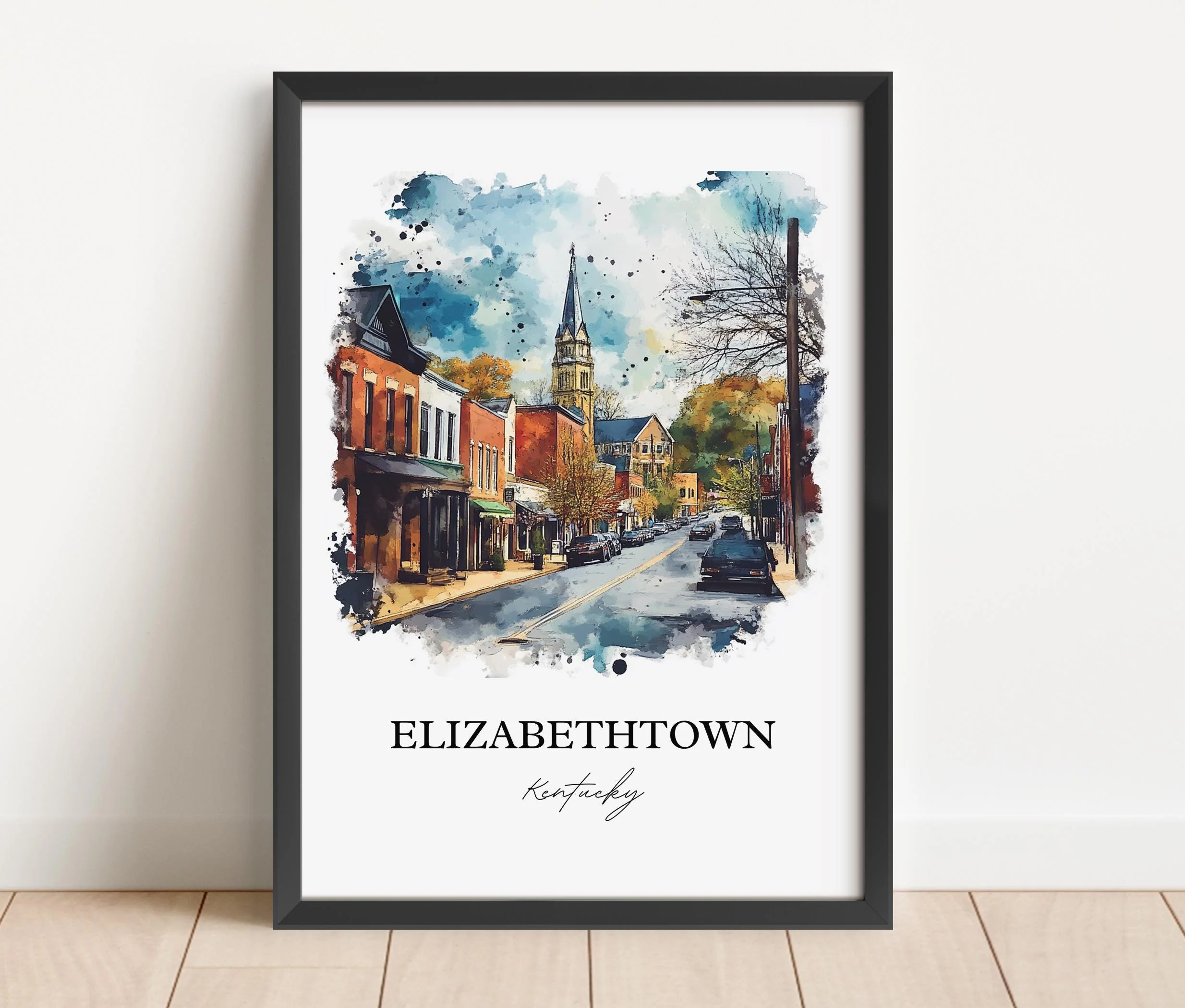 Elizabethtown, Kentucky, Kentucky – Watercolor Art Print - Image 4