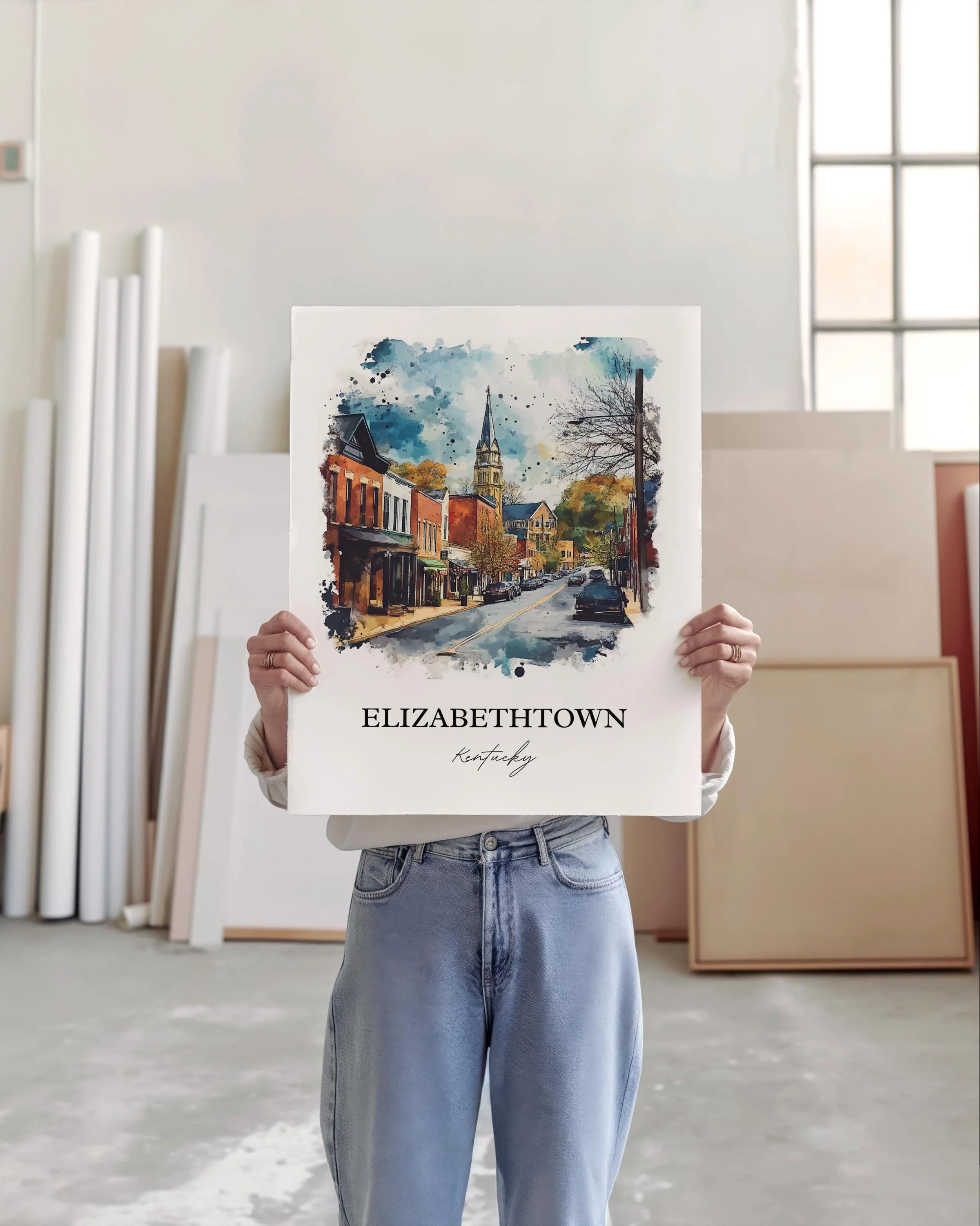 Elizabethtown, Kentucky, Kentucky – Watercolor Art Print - Image 6