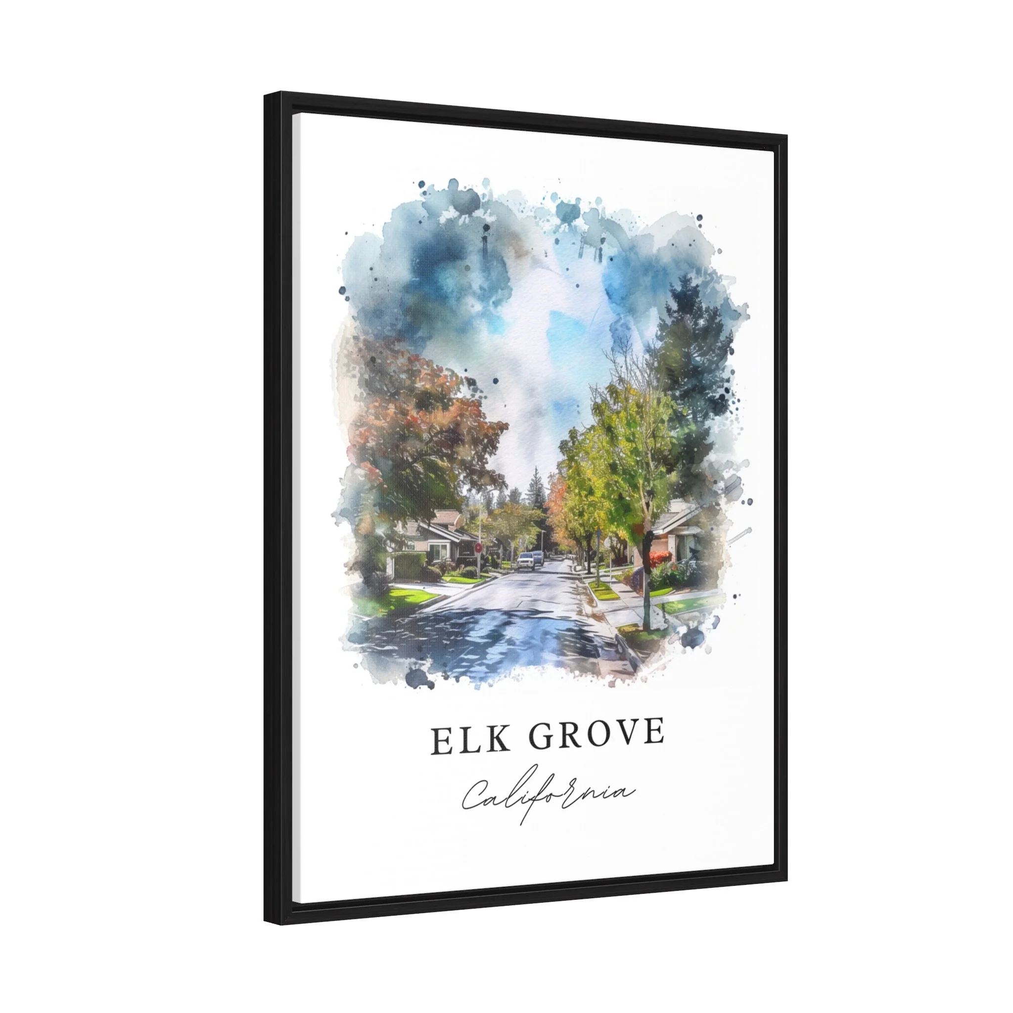 Elk Grove, California, California – Watercolor Art Print - Image 6