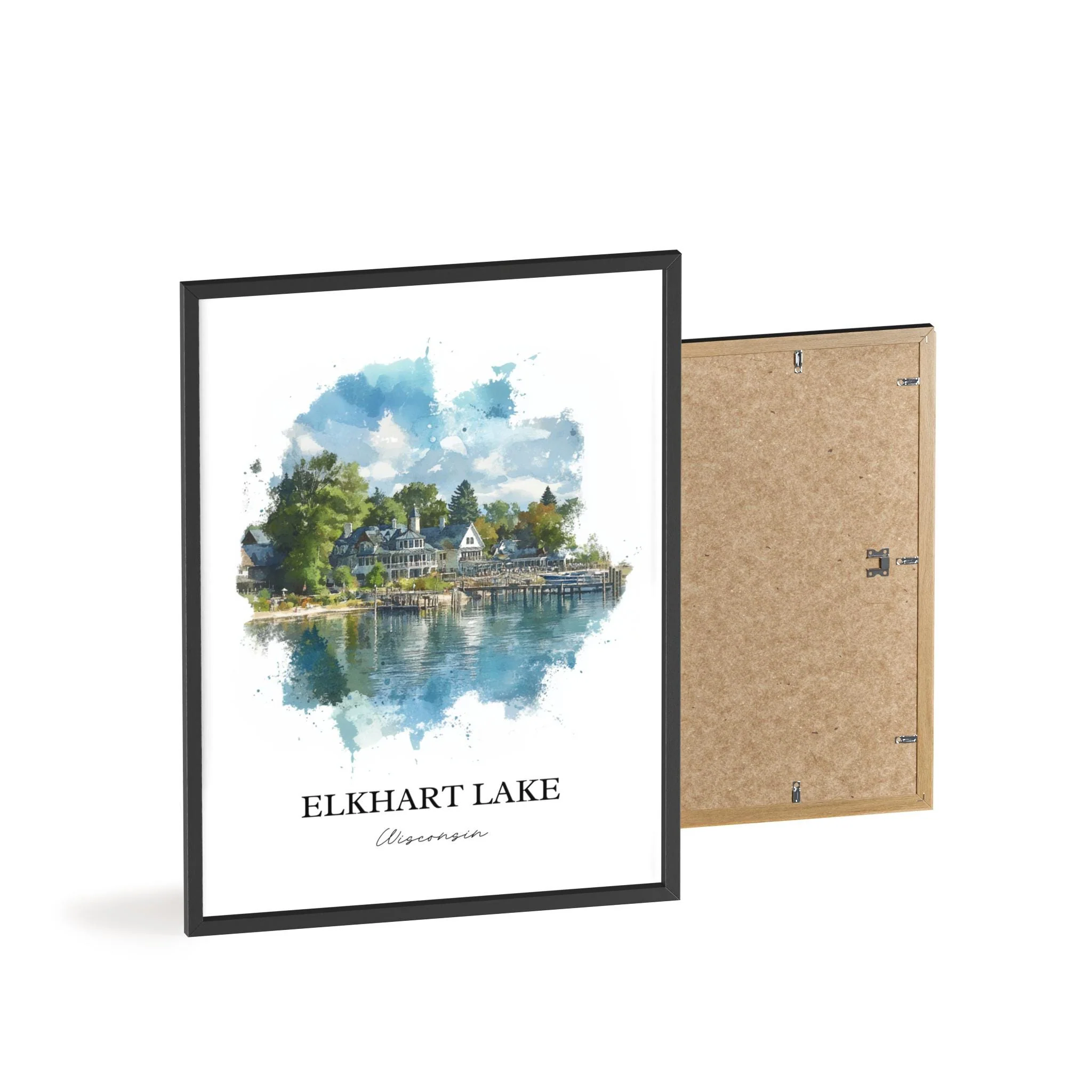 Elkhart Lake, USA – Watercolor Art Print - Image 8