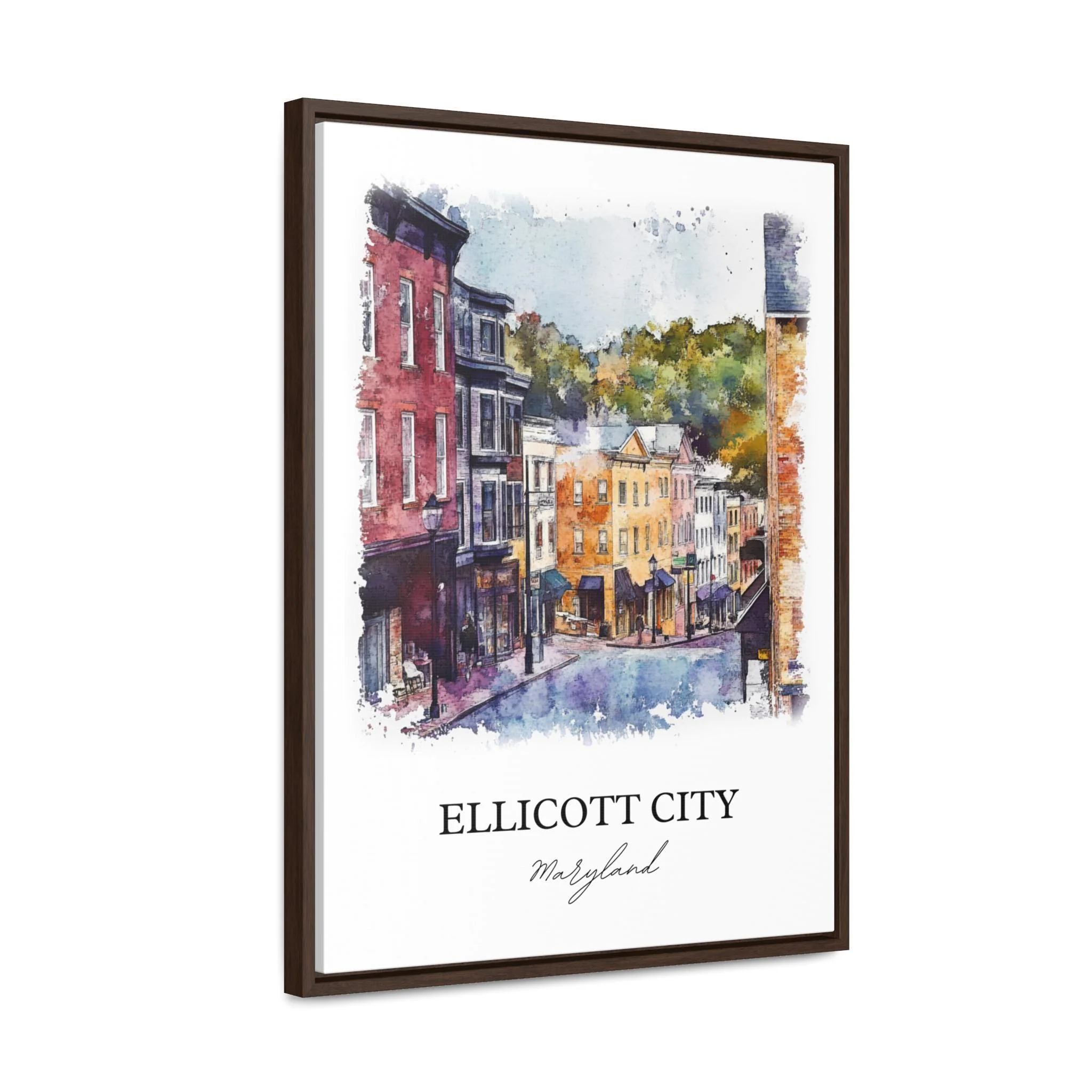 Ellicott City, MD, USA – Watercolor Art Print - Image 8