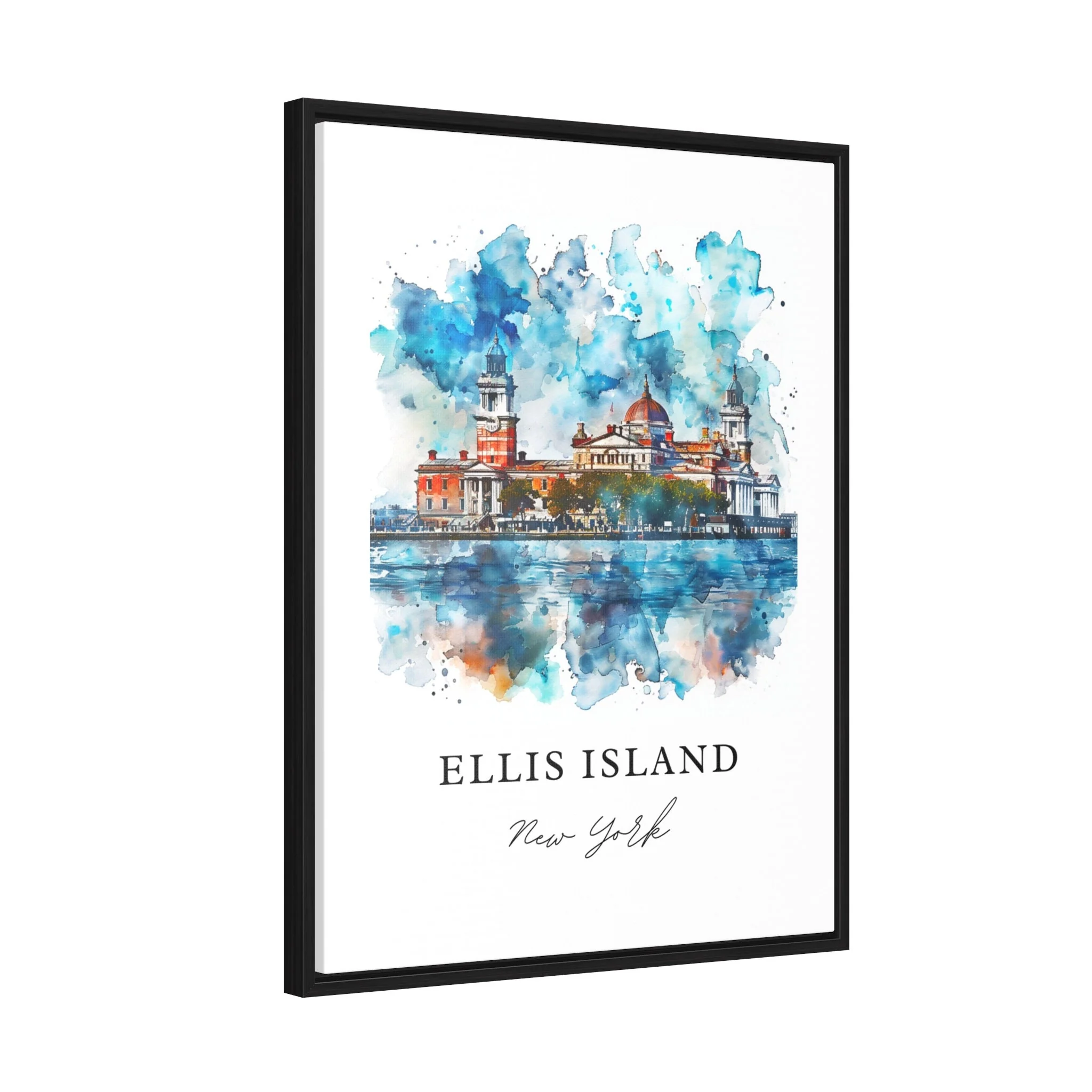 Ellis Island, USA – Watercolor Art Print - Image 6