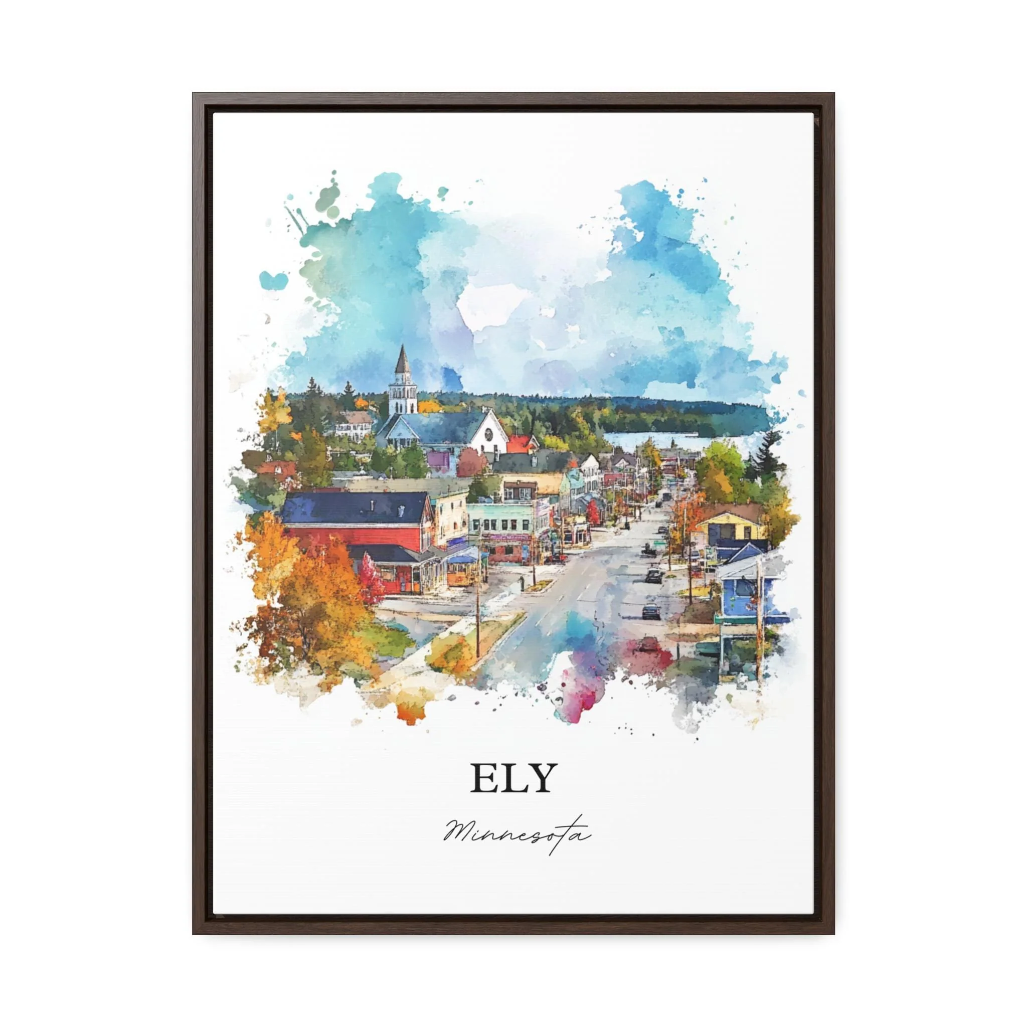 Ely, Minnesota, USA – Watercolor Art Print - Image 7