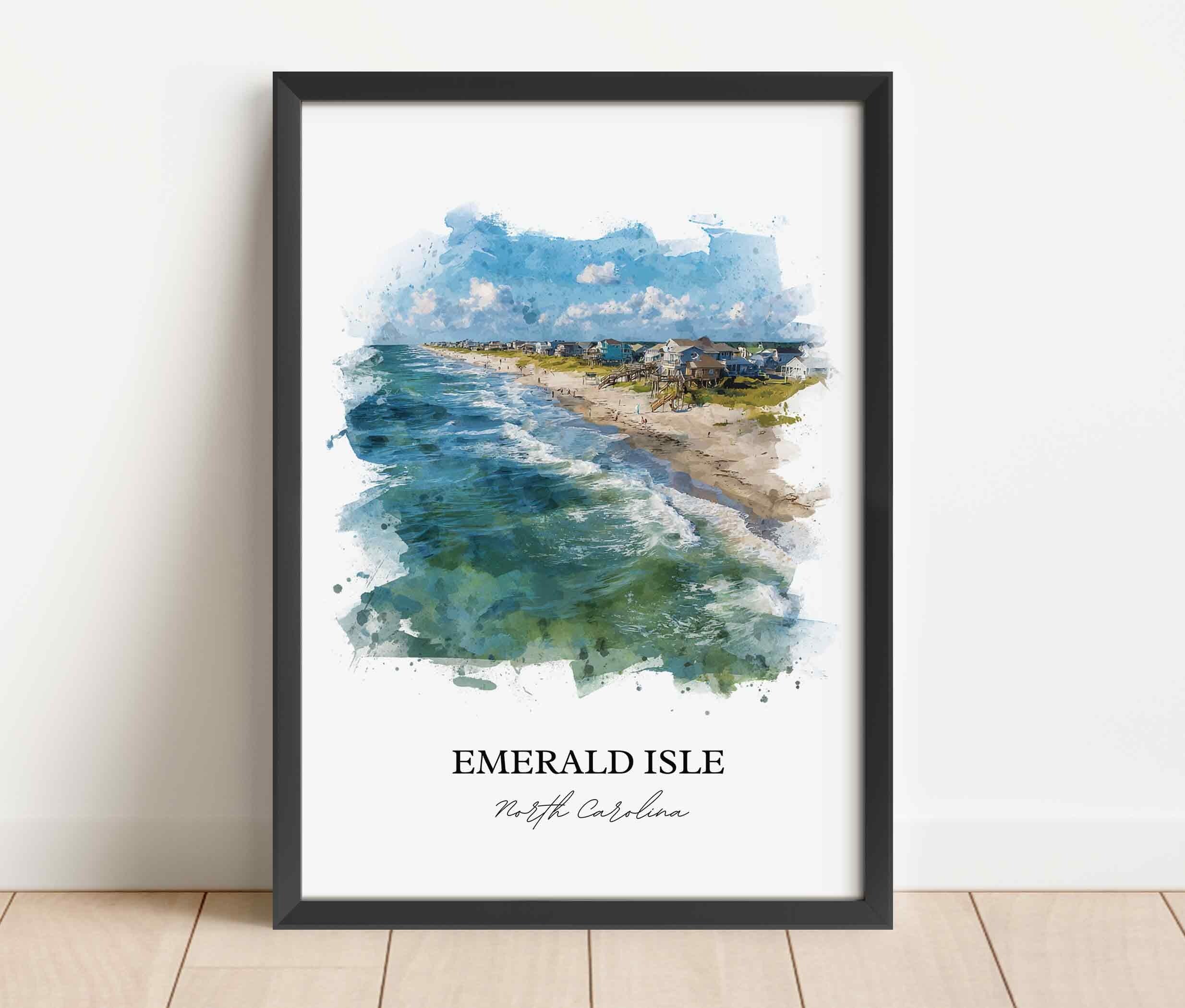 Emerald Isle, North Carolina – Watercolor Art Print - Image 6