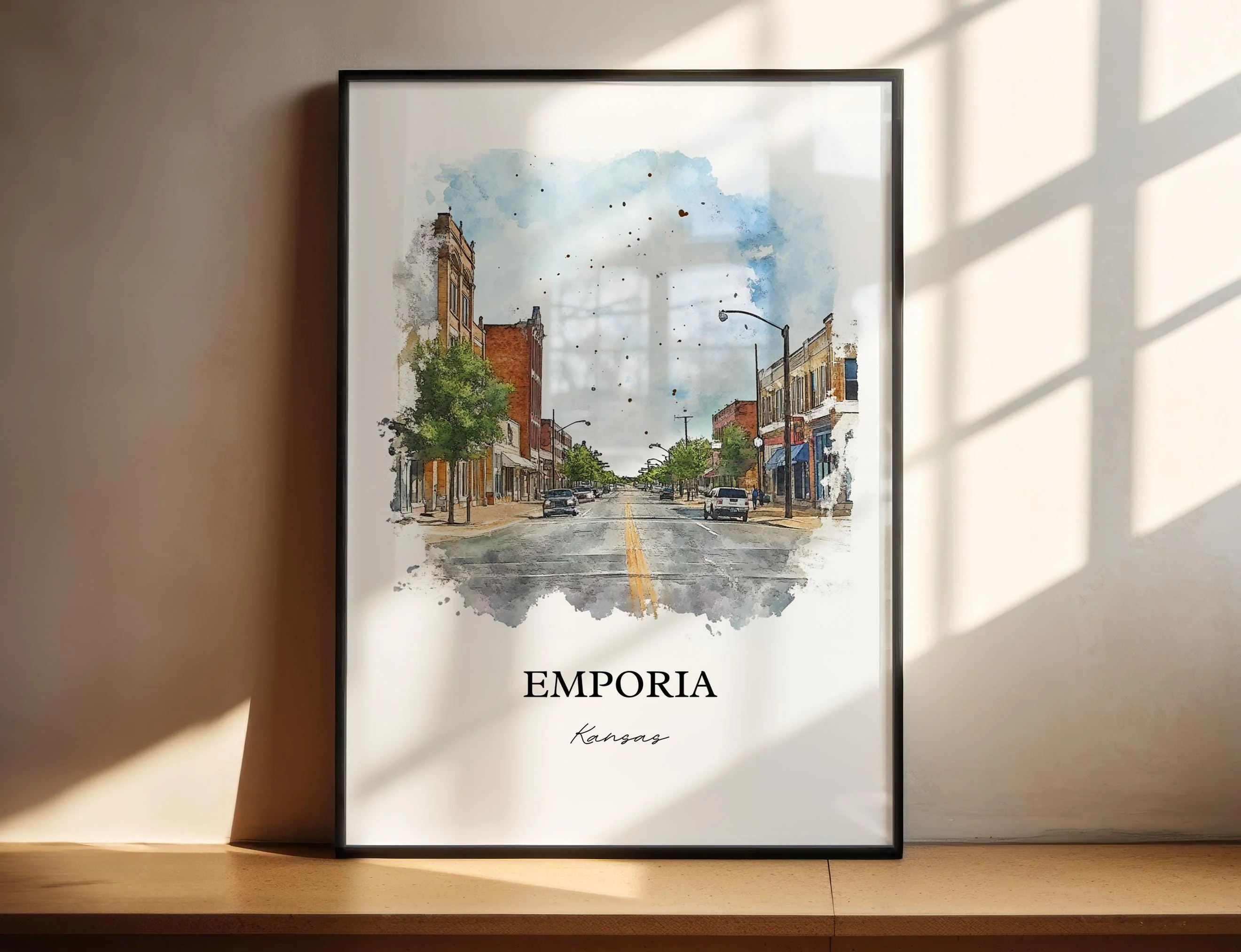 Emporia, Kansas – Watercolor Art Print - Image 5