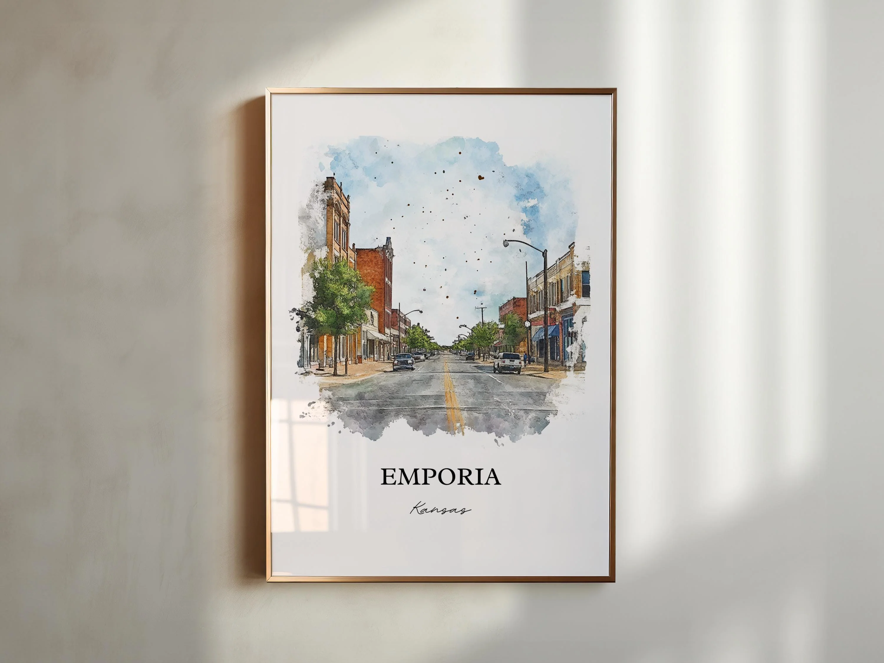 Emporia, Kansas – Watercolor Art Print - Image 6