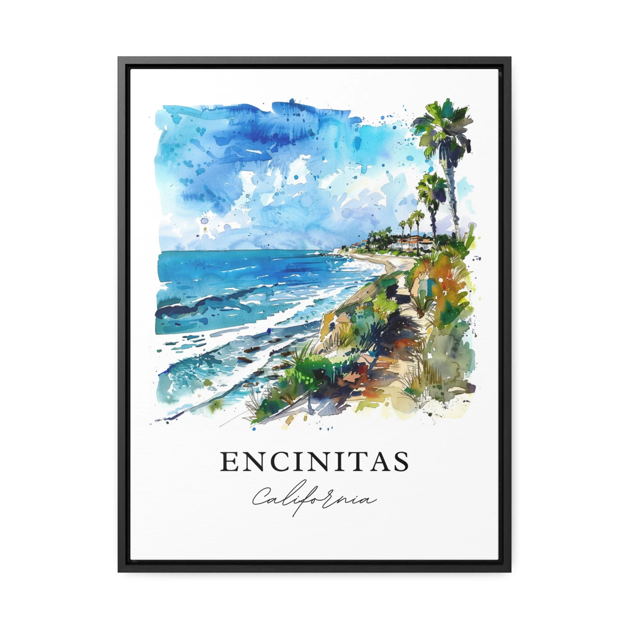 Encinitas, USA – Watercolor Art Print - Image 5