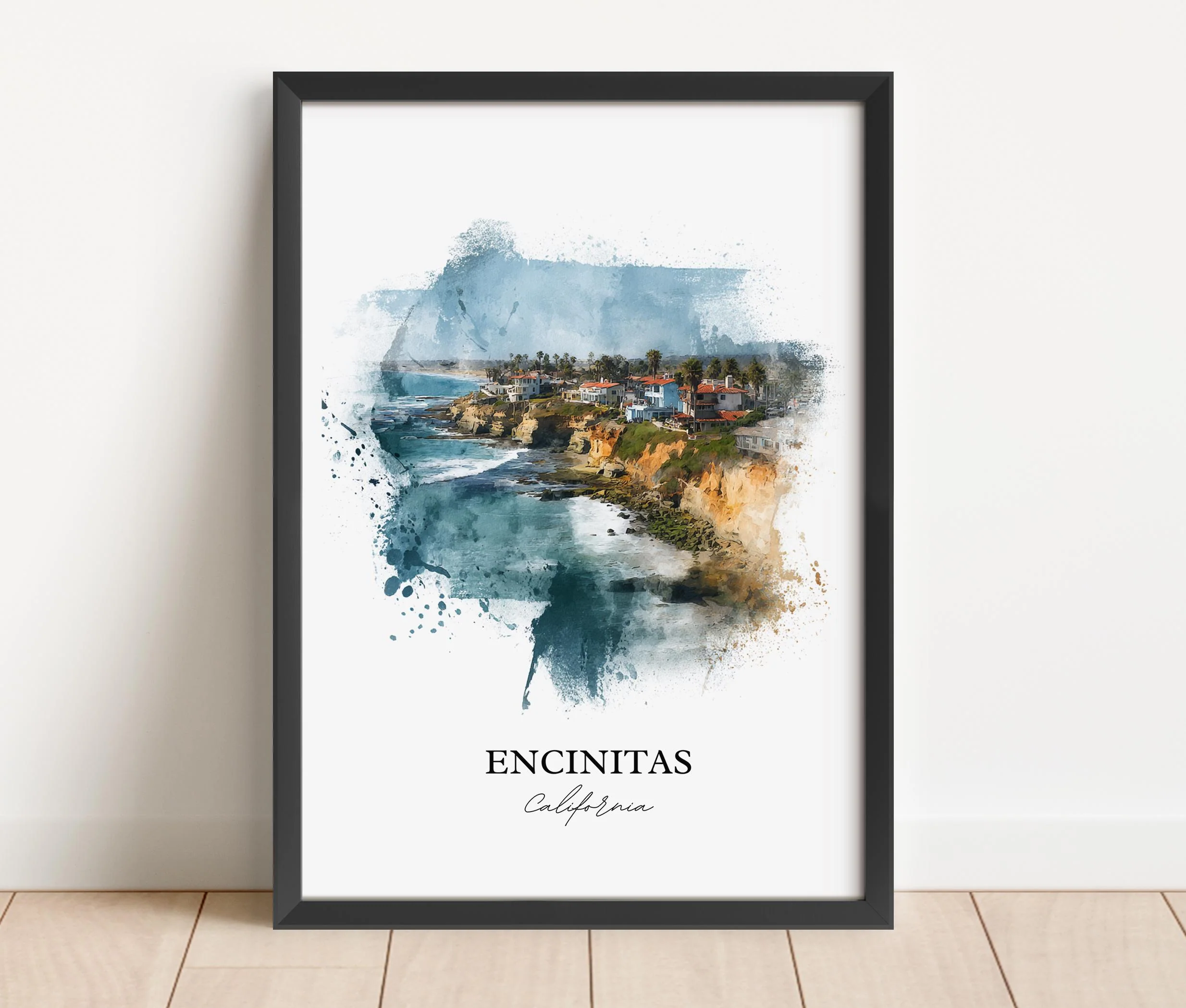 Encinitas, CA – Watercolor Art Print - Image 7