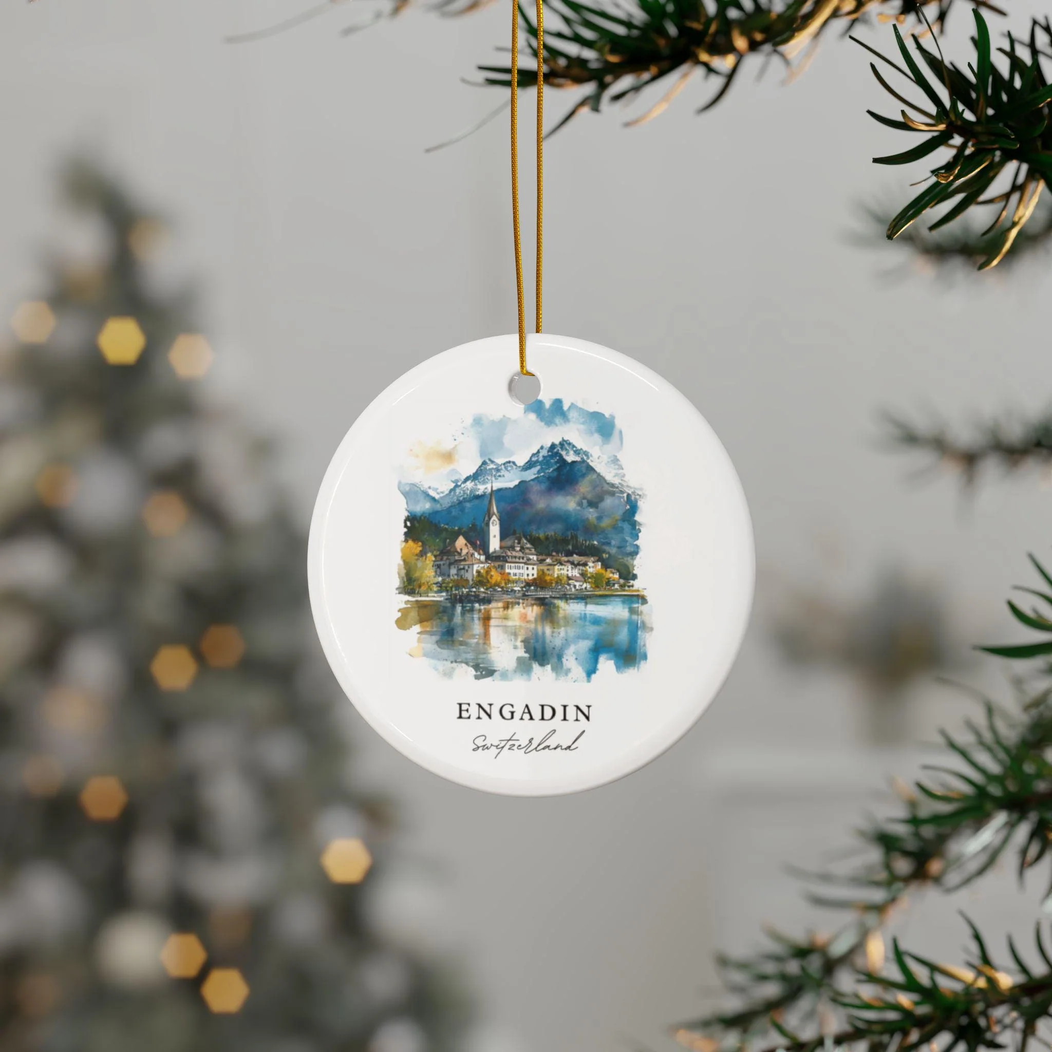 Engadin Switzerland Ornament: Unique Engadin Souvenir, Engadin Decor, and Authentic Engadin Switzerland Gift - Image 2