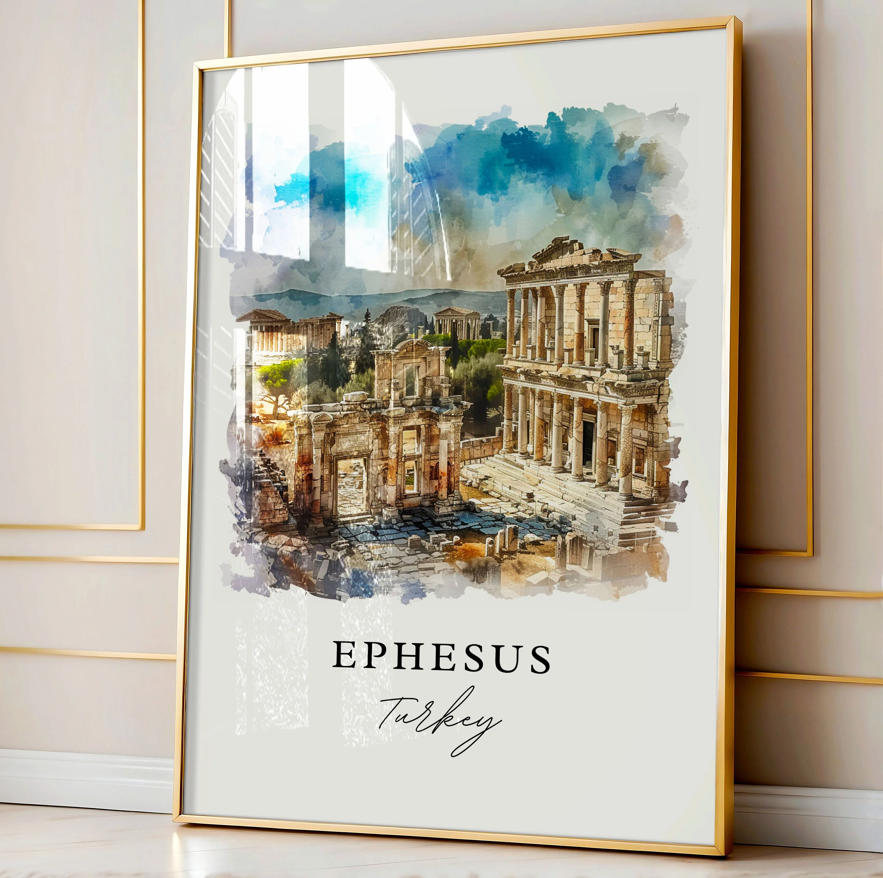 Ephesus, Turkey – Watercolor Art Print - Image 5