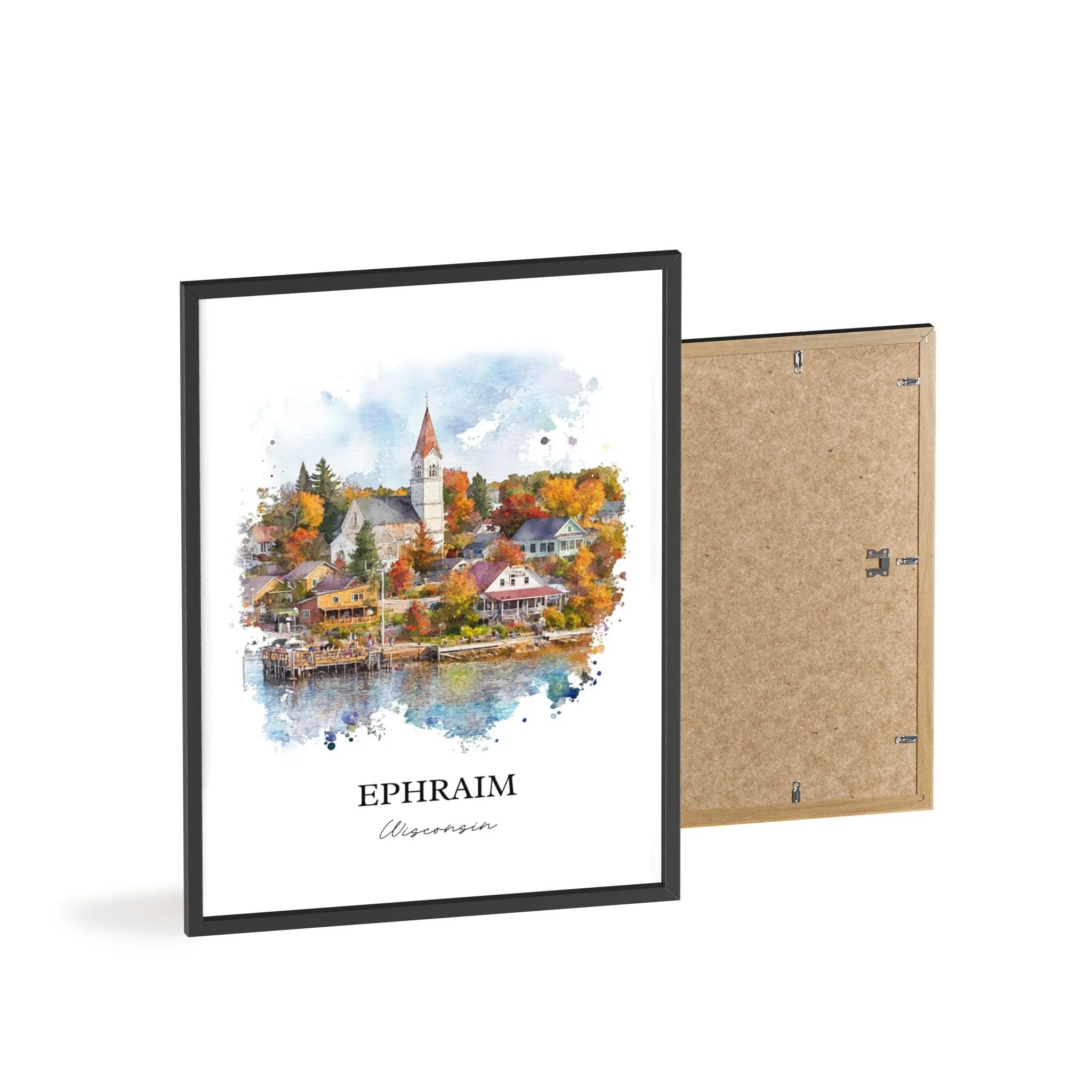 Ephraim, Wisconsin, USA – Watercolor Art Print - Image 8