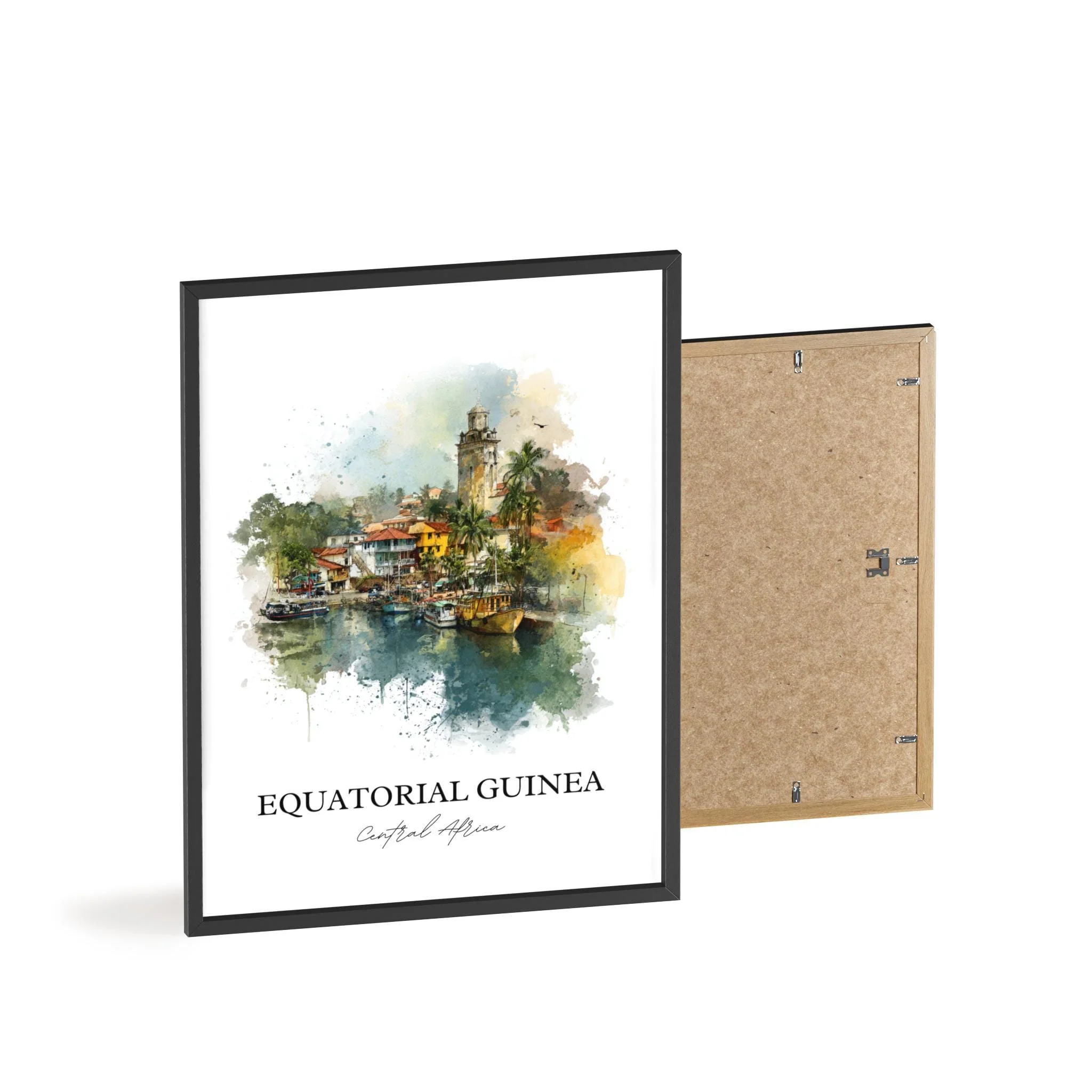 Equatorial Guinea, Africa – Watercolor Art Print - Image 8