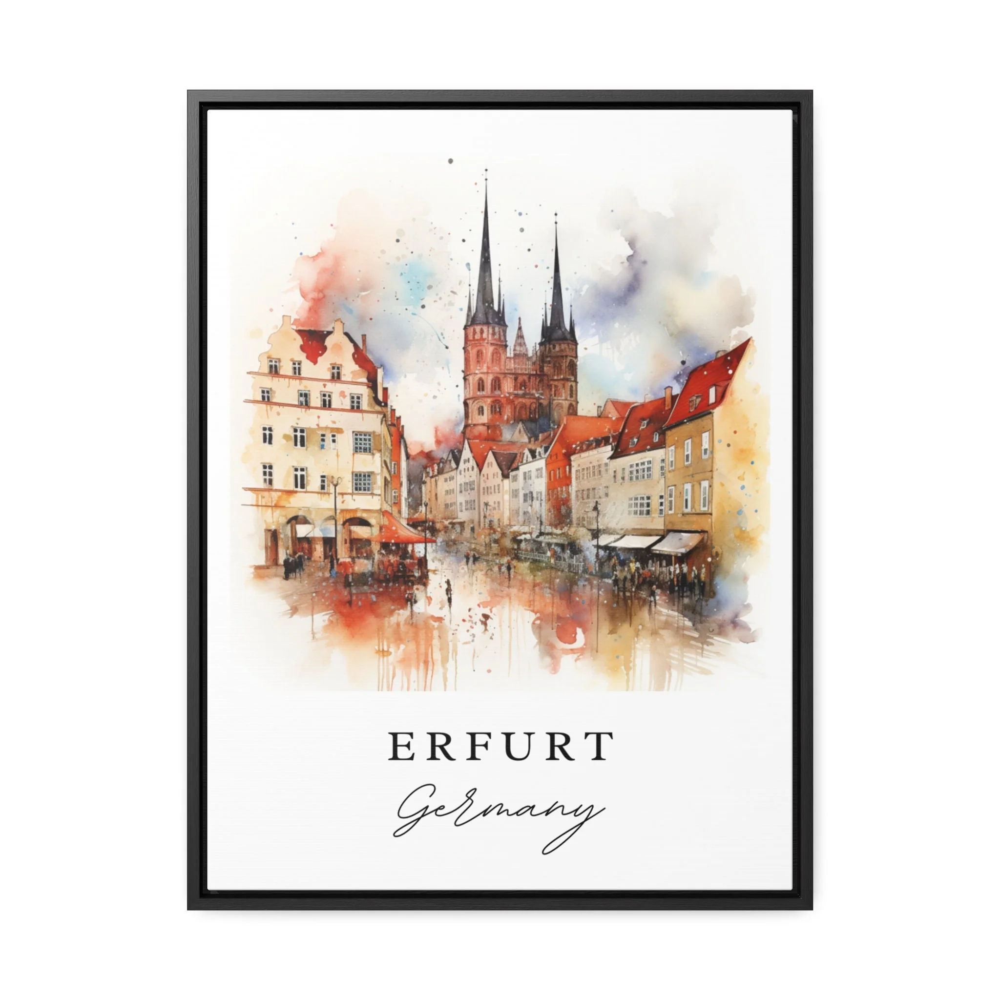 Erfurt, Germany – Watercolor Art Print - Image 2