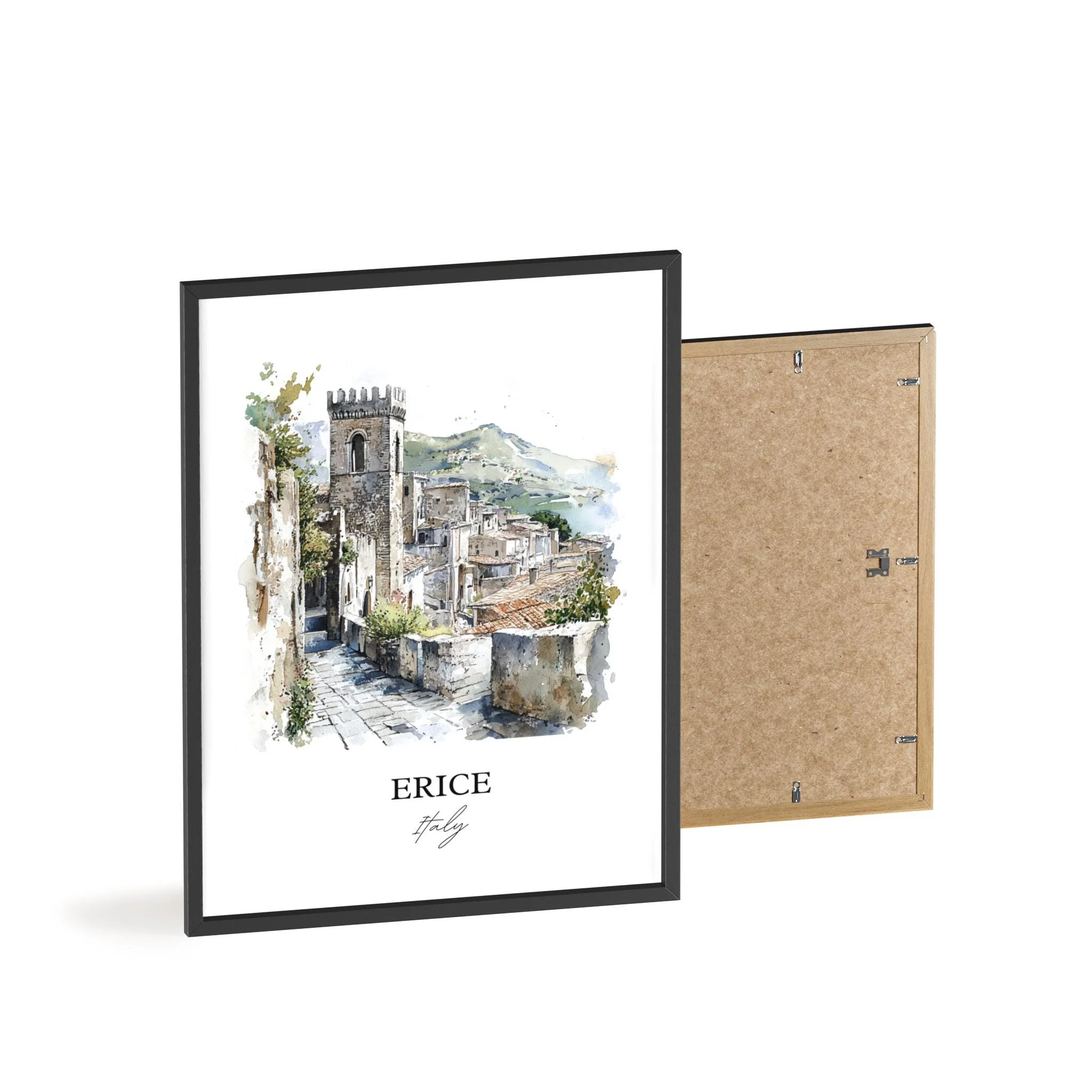 Erice, Italy – Watercolor Art Print - Image 8