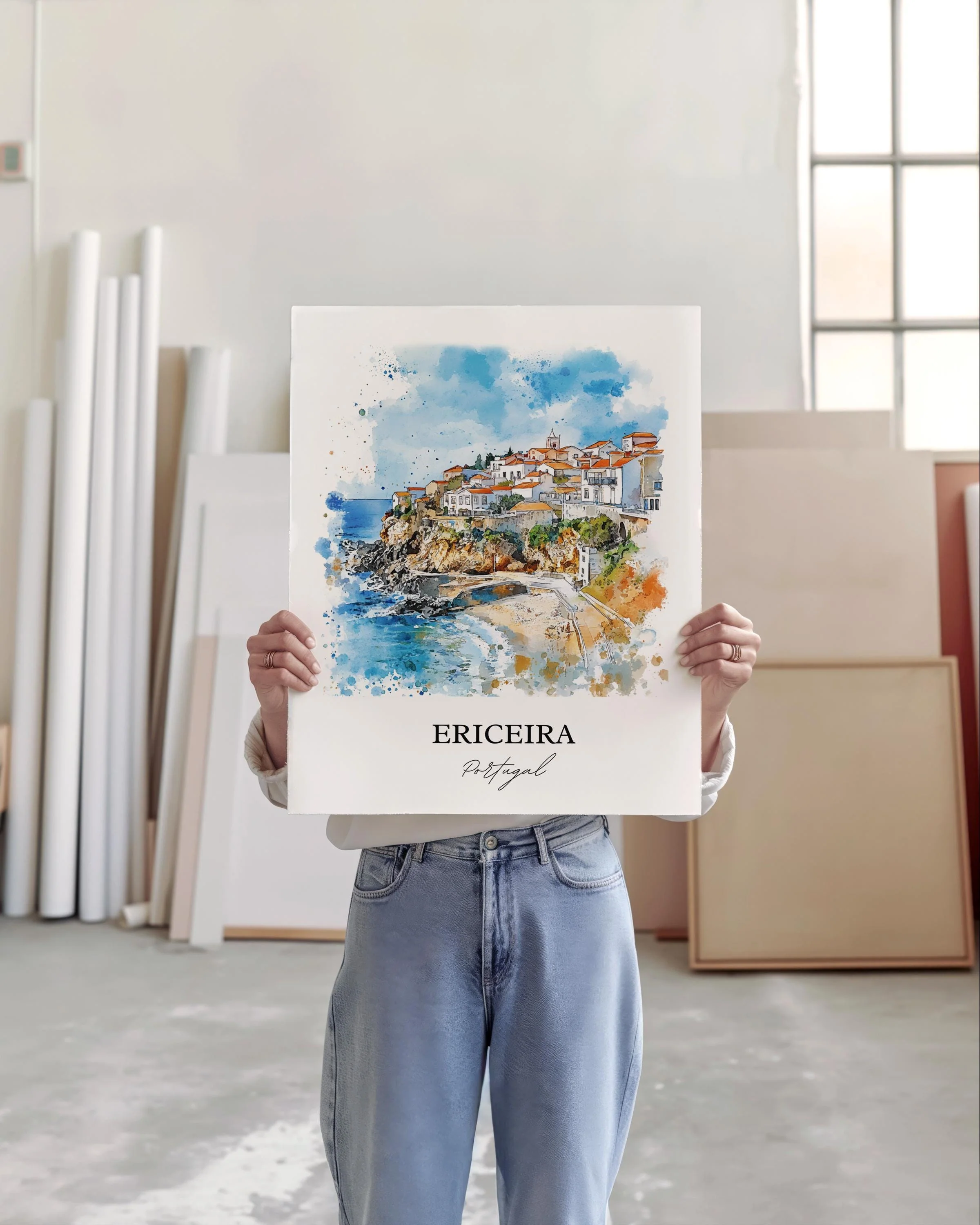 Ericeira, Portugal – Watercolor Art Print - Image 3
