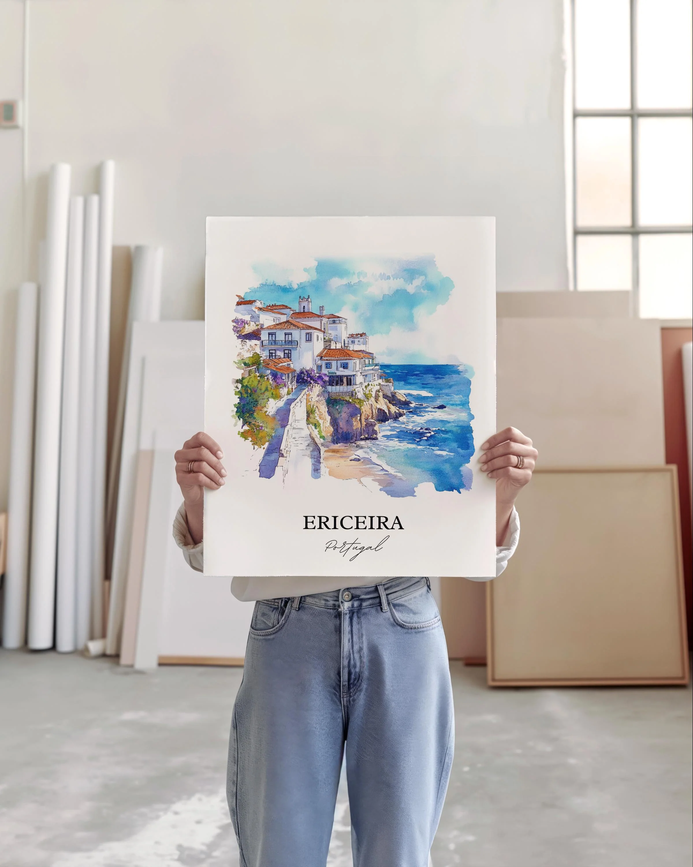 Ericeira, Portugal – Watercolor Art Print - Image 3