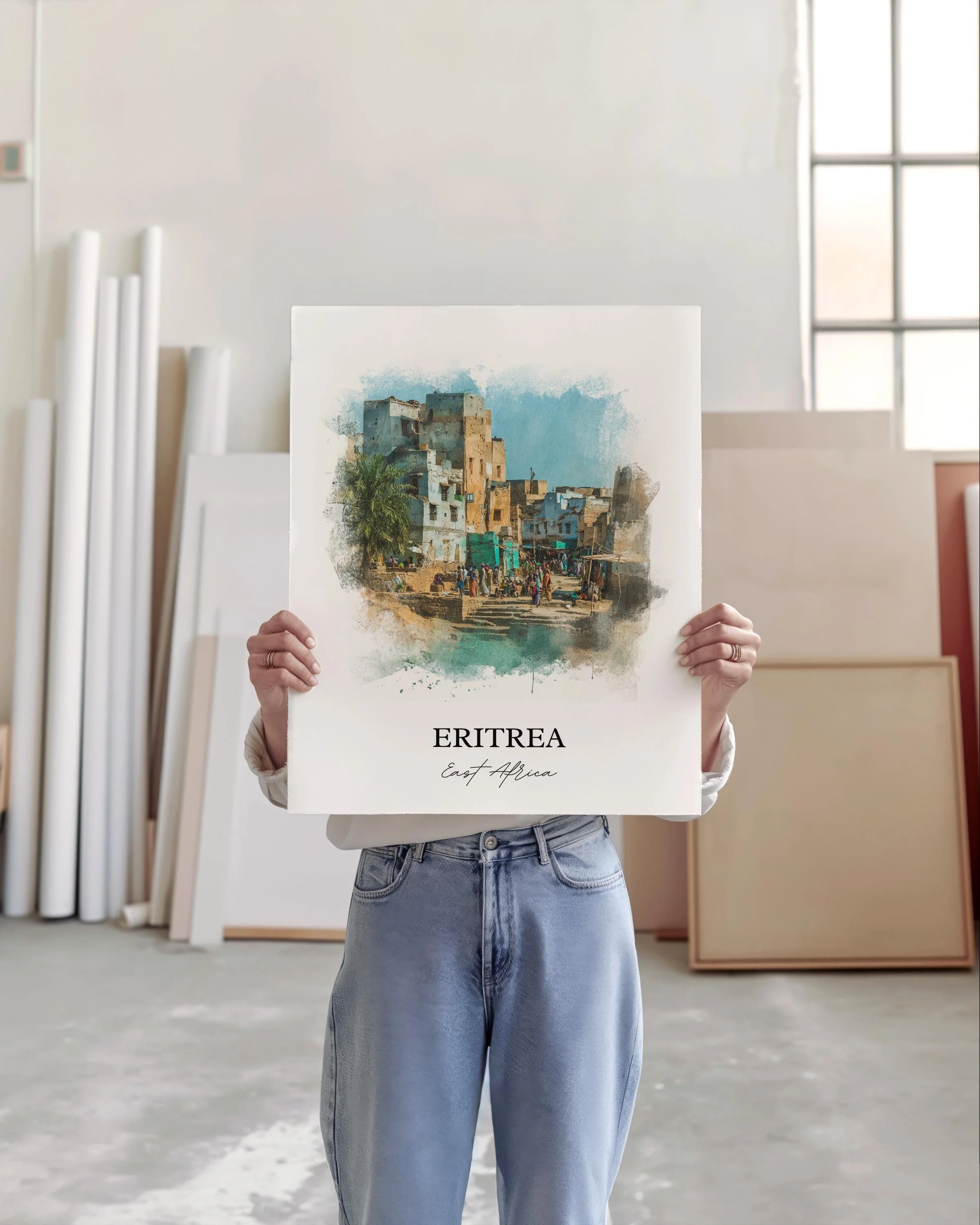 Eritrea, Africa – Watercolor Art Print - Image 5