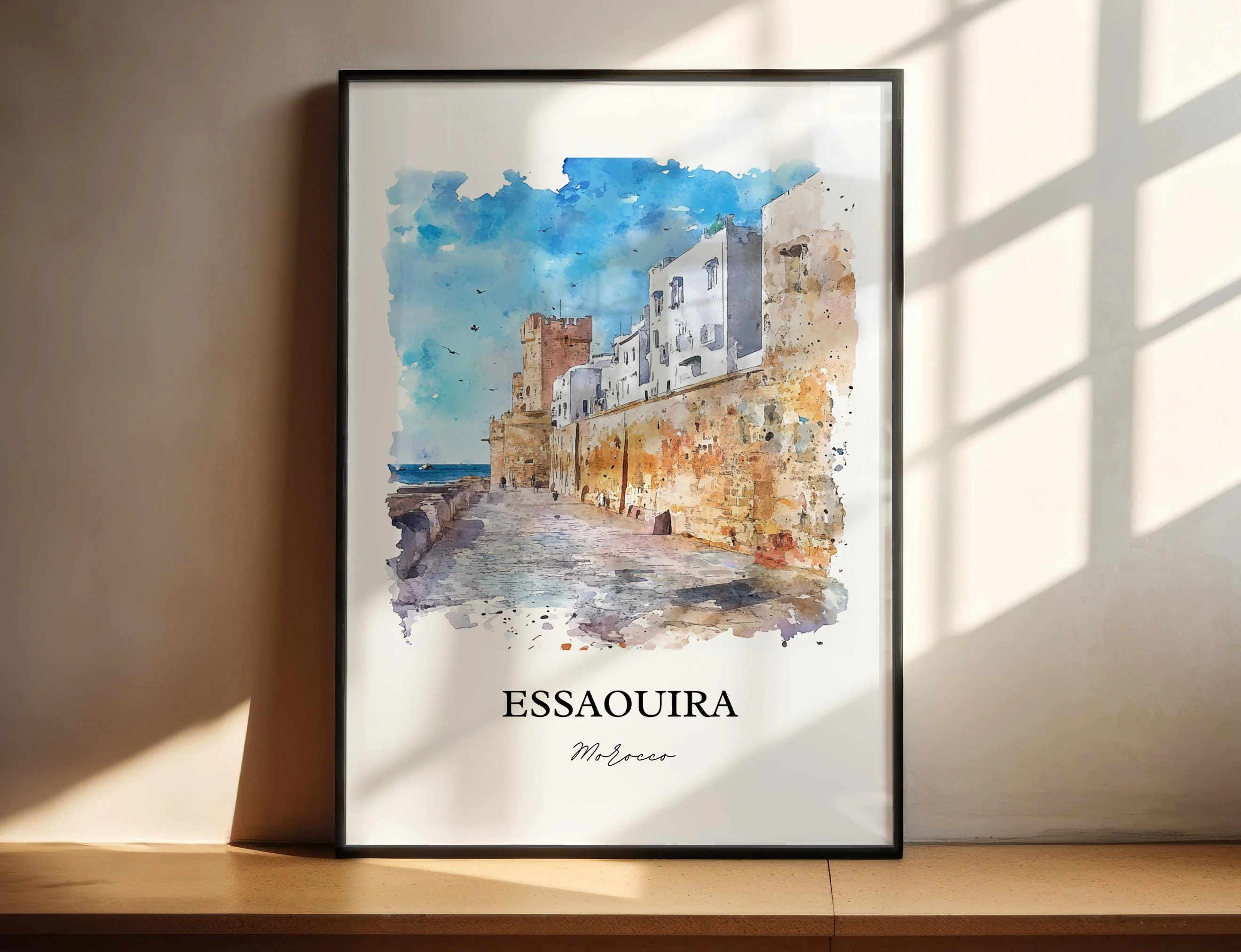 Essaouira, Morocco – Watercolor Art Print