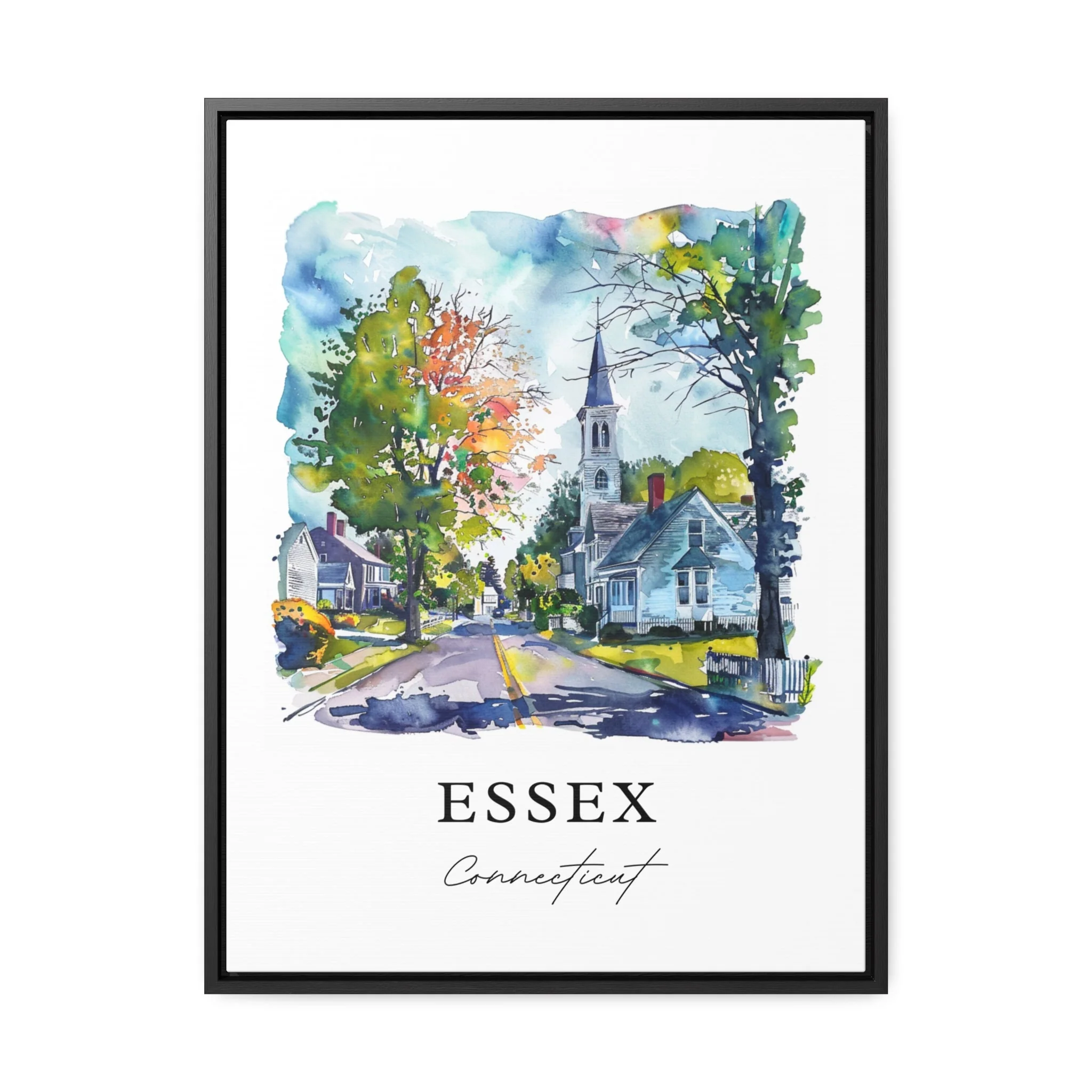 Essex, Connecticut, Connecticut – Watercolor Art Print - Image 5