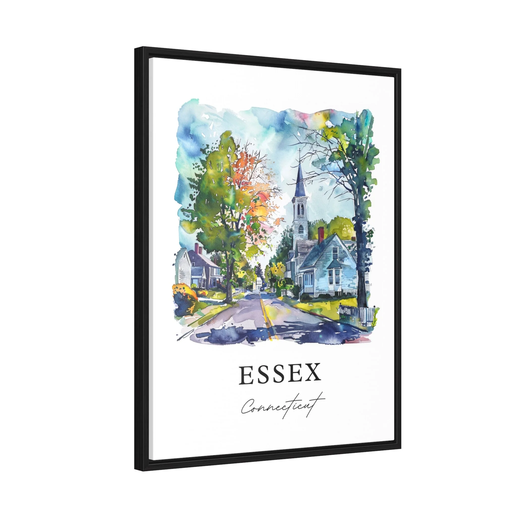 Essex, Connecticut, Connecticut – Watercolor Art Print - Image 6