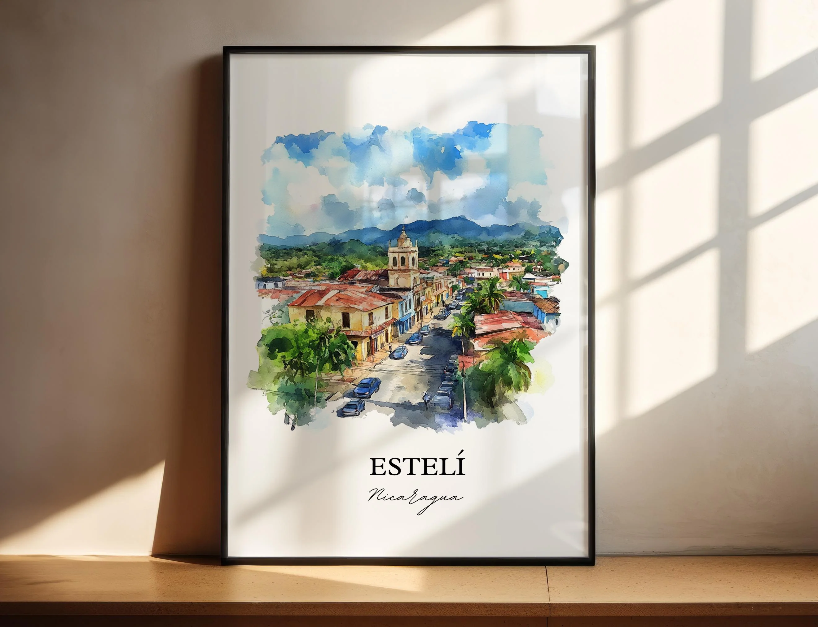 Estelí, Nicaragua – Watercolor Art Print