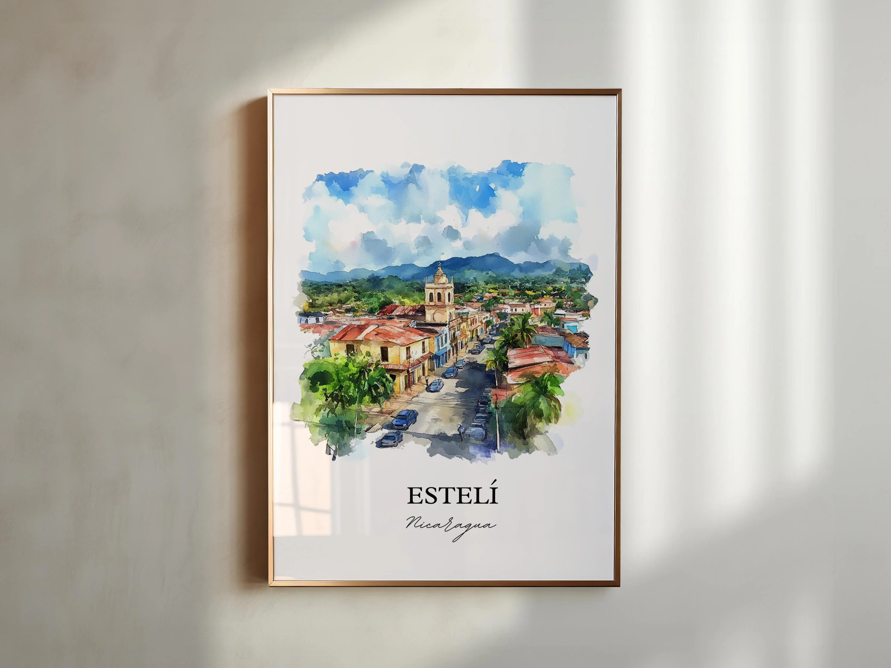 Estelí, Nicaragua – Watercolor Art Print - Image 3