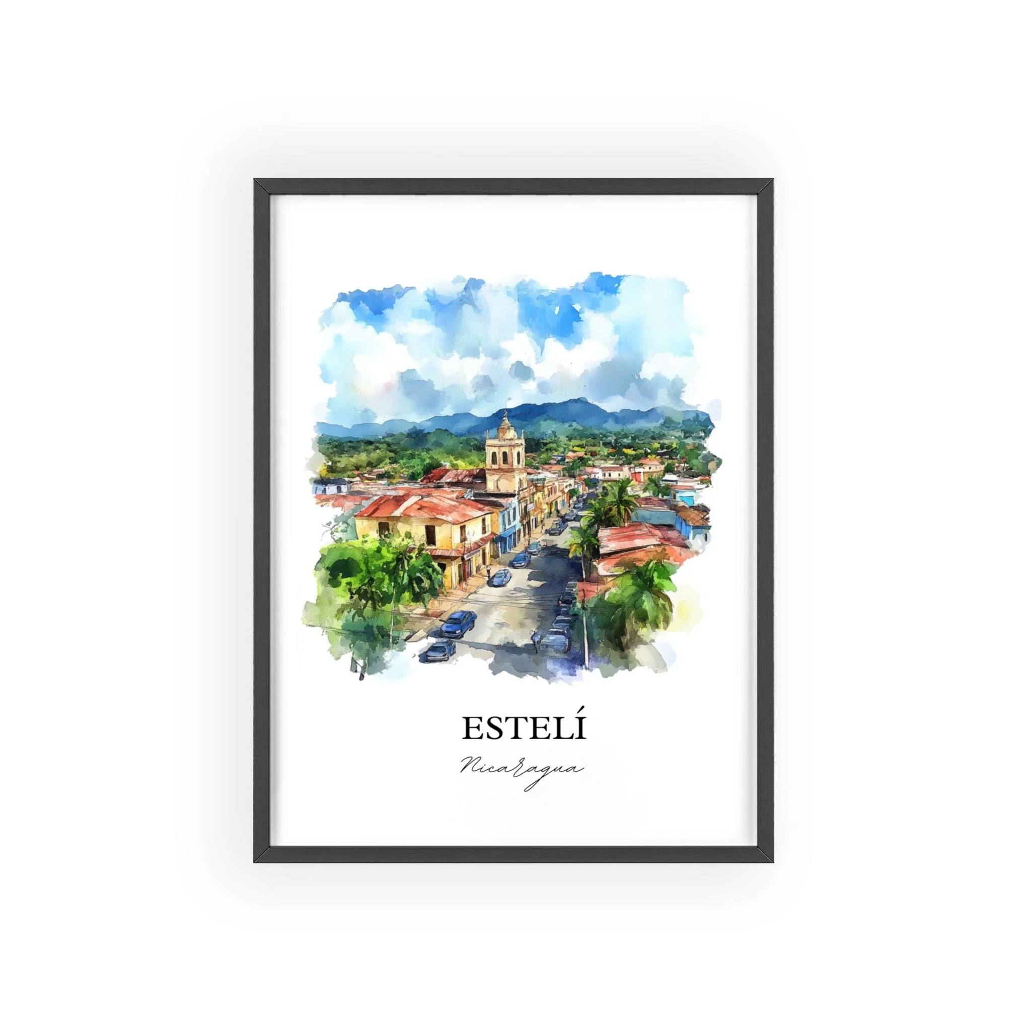 Estelí, Nicaragua – Watercolor Art Print - Image 7