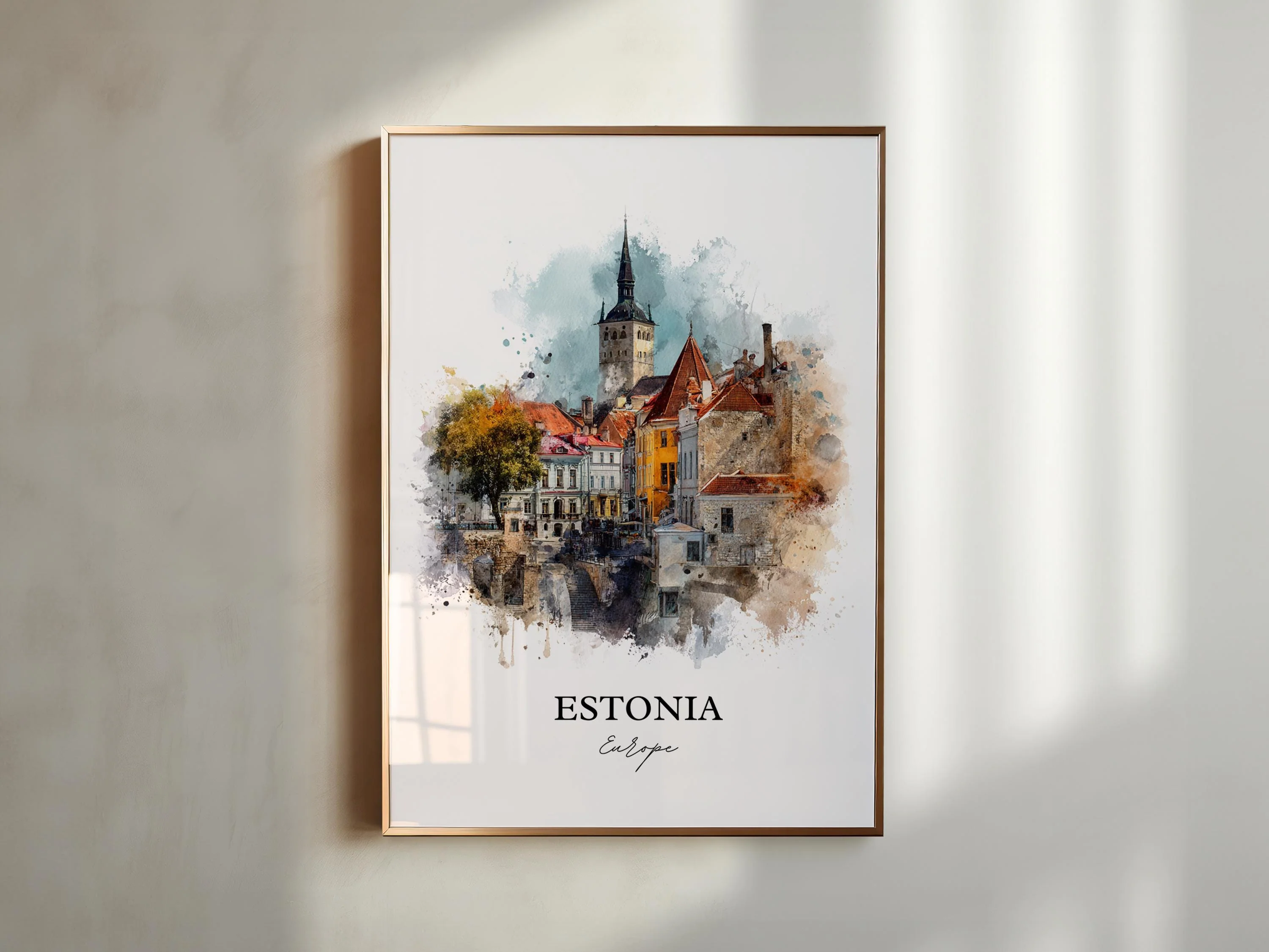 Estonia, Estonia – Watercolor Art Print - Image 3