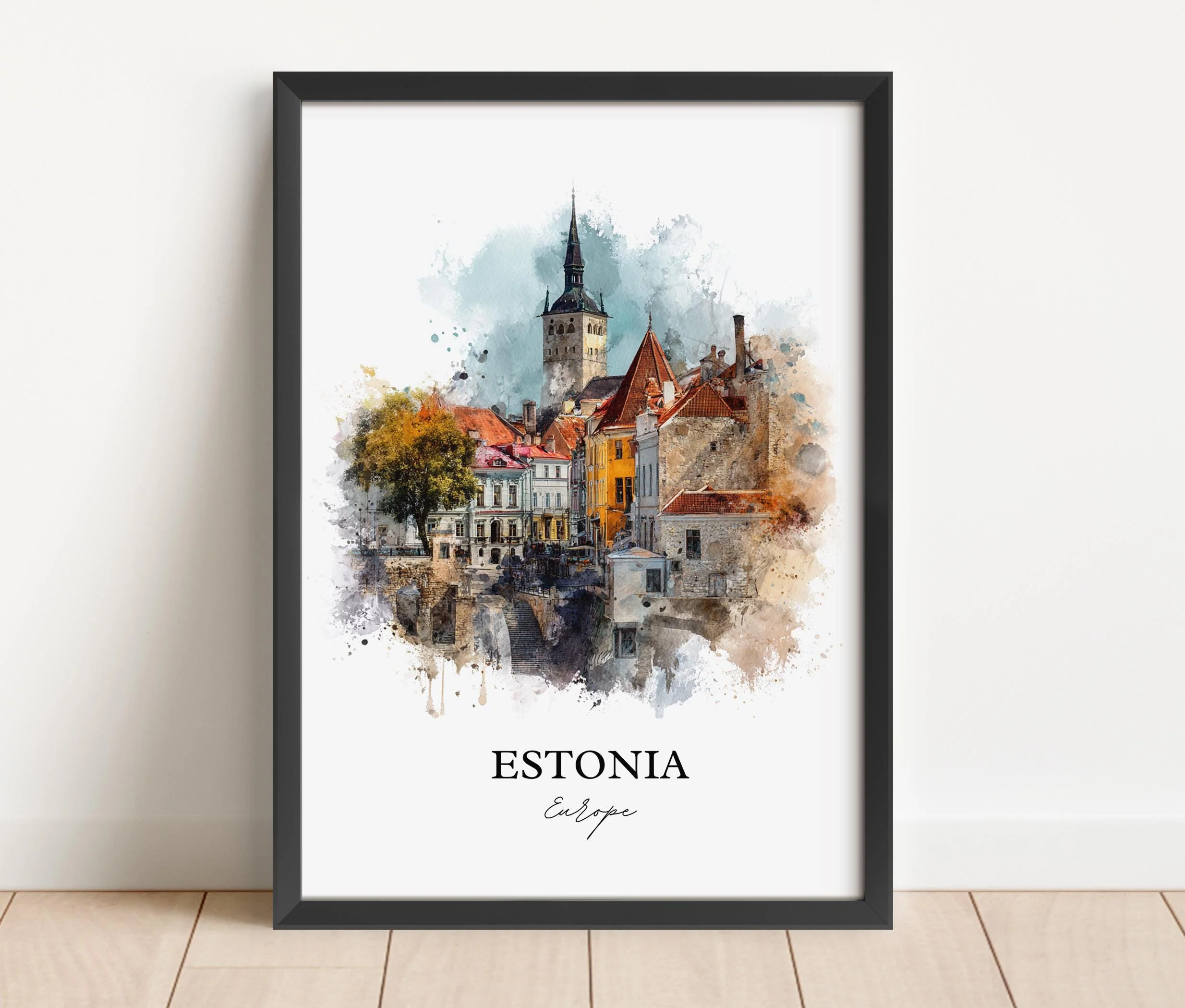 Estonia, Estonia – Watercolor Art Print - Image 4